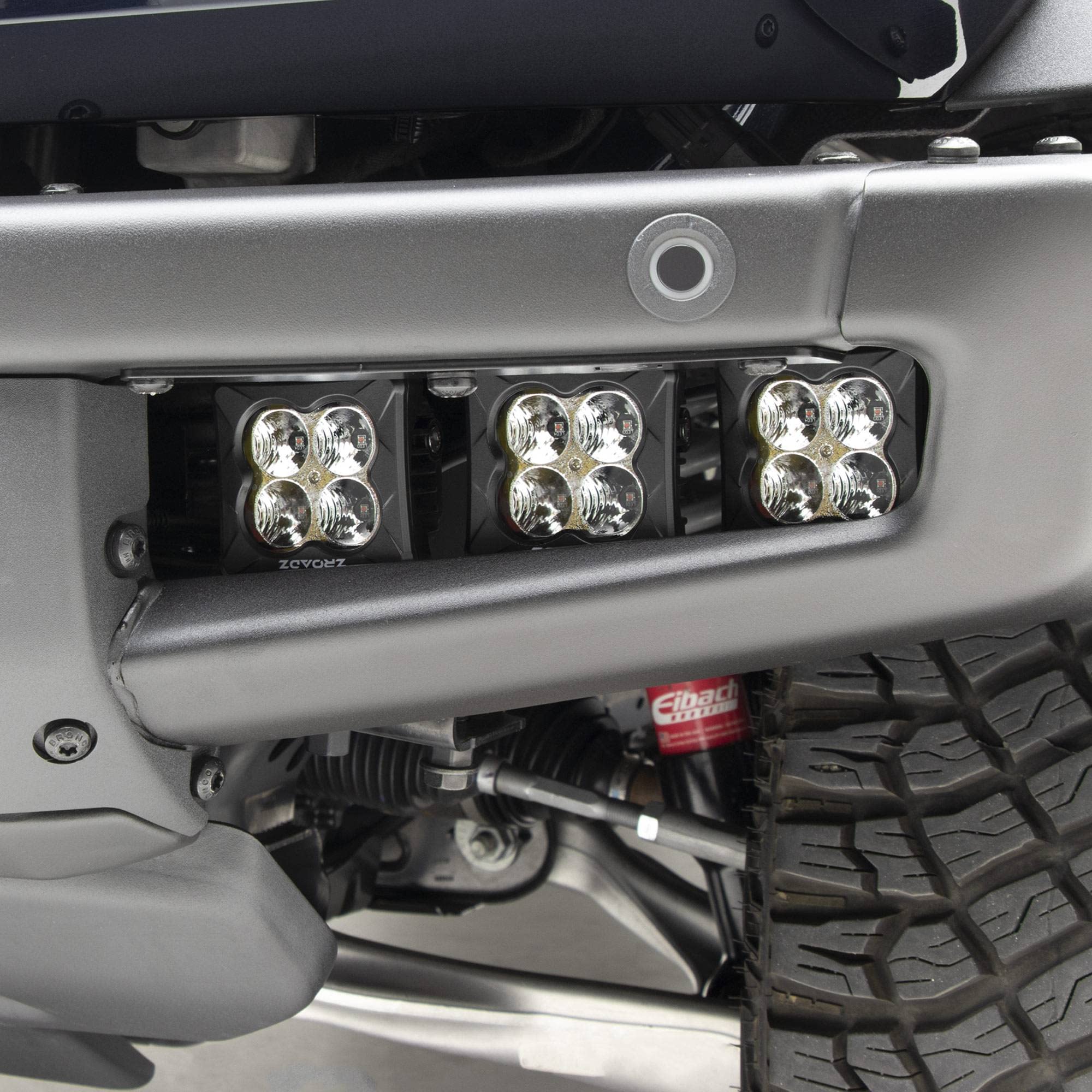 ZROADZ Fog Front Bumper LED KIT for a 2021-2022 Ford Bronco, Includes (6) 3 inch Amber LED Pod Lights - Part # Z325401-KITA