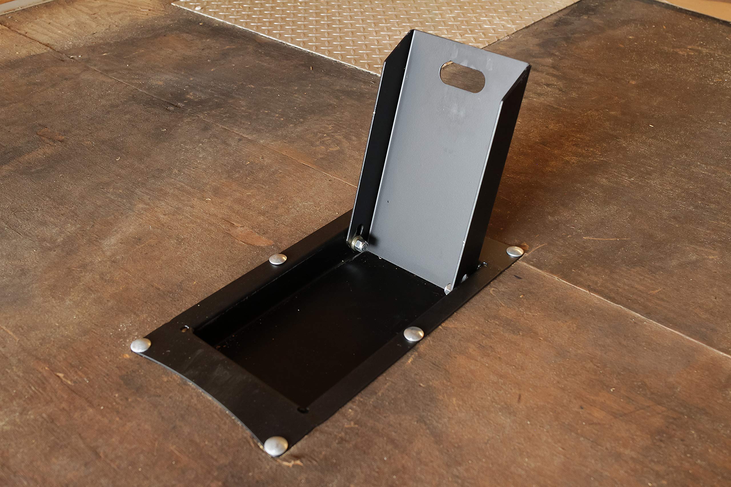 Recessed Camco Motorcycle Wheel Chock - Accommodates Most tire Sizes - Constructed of Powder-Coated Steel (66101)
