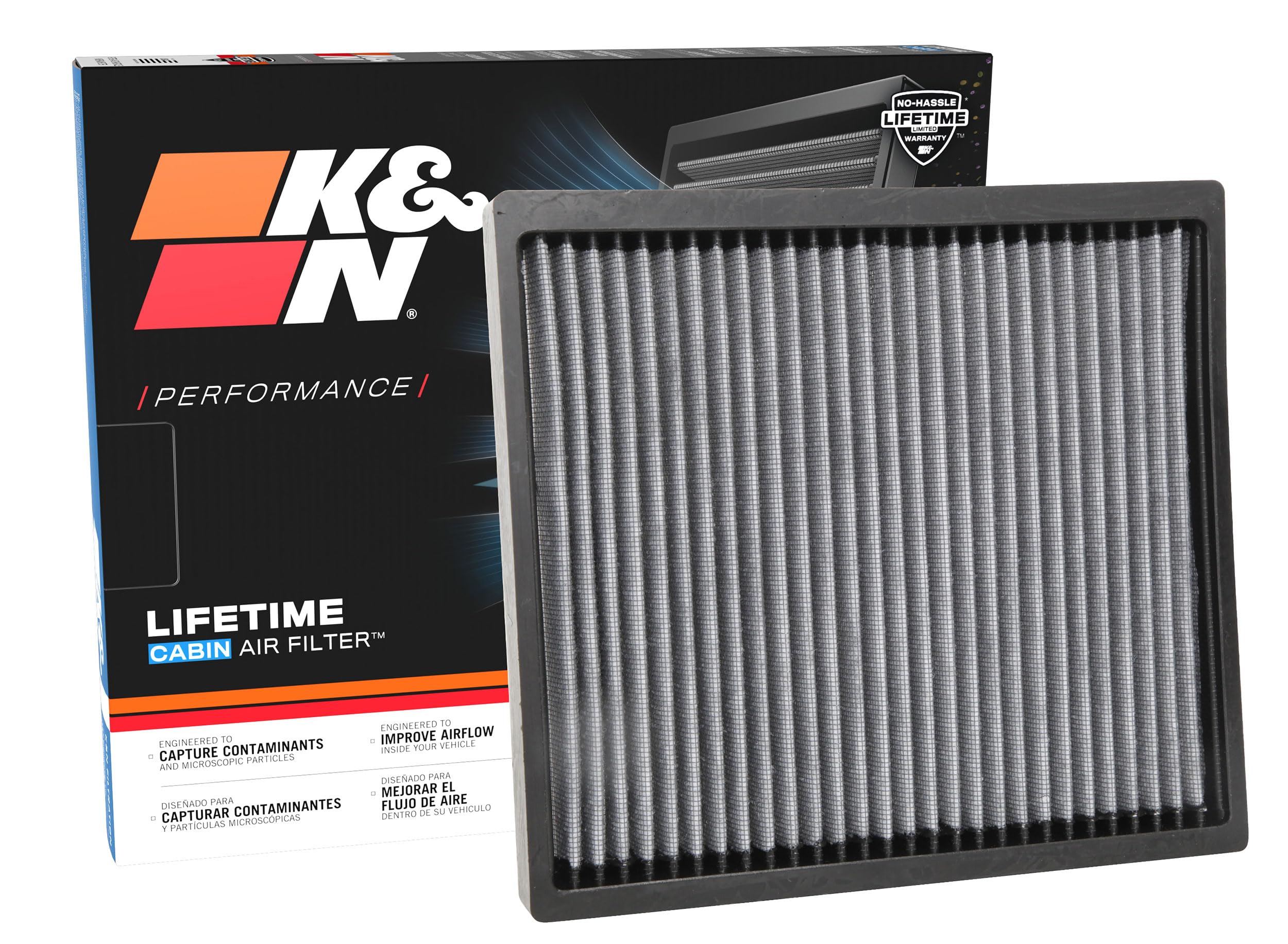 Cabin Air Filter K&N LIFETIME: Premium, Washable, Clean Air for your Cabin: Compatible with 2001-2024 Lexus/Nissan: (See Product Description for Select Models) VF2052