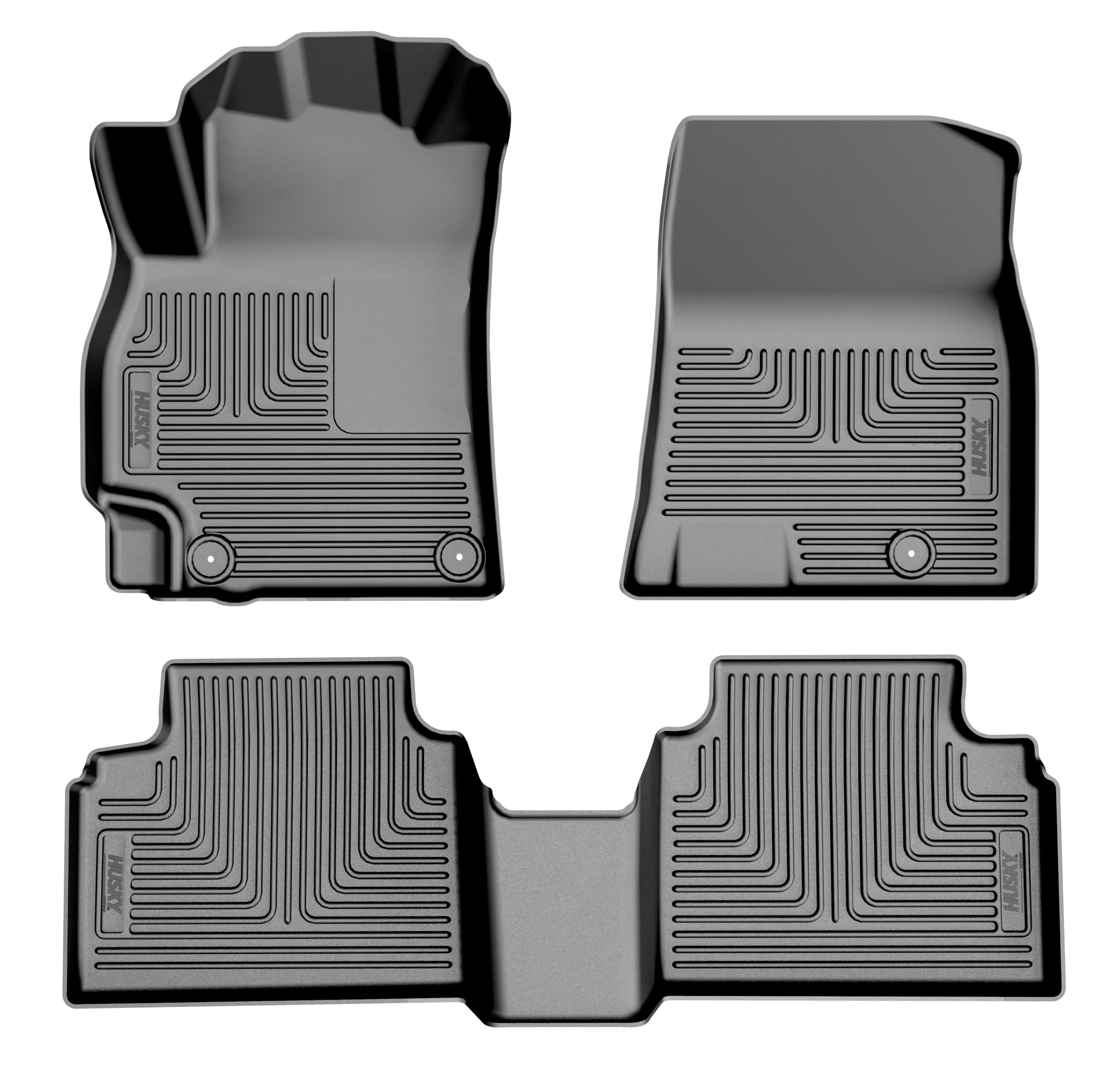 Weatherbeater Husky Liners Floor Mats | Fits 2025-2026 Kia K4 | Front & 2nd Row, 3-pc Black - 96181