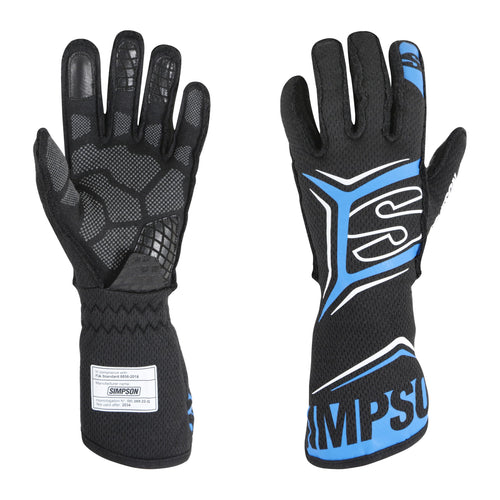 MGMB Simpson Racing Magnata Gloves Black/Blue Medium - Pair