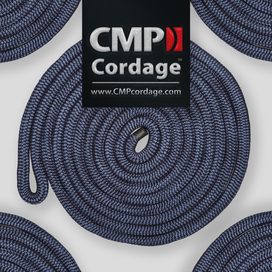 Dock Line CMP Cordage CDL5825NY, 5/8" Diameter - 25' Length, Double Braid, Navy