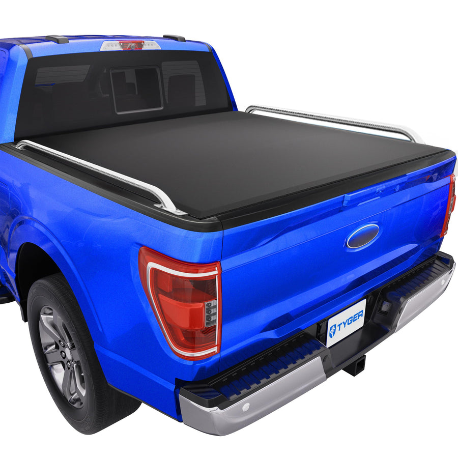 Tyger Auto T2 Soft Roll-up Low Profile Truck Bed Tonneau Cover Compatible with 2015-2026 Ford F-150 | 6.5' (79") Bed | TG-BC2F6030