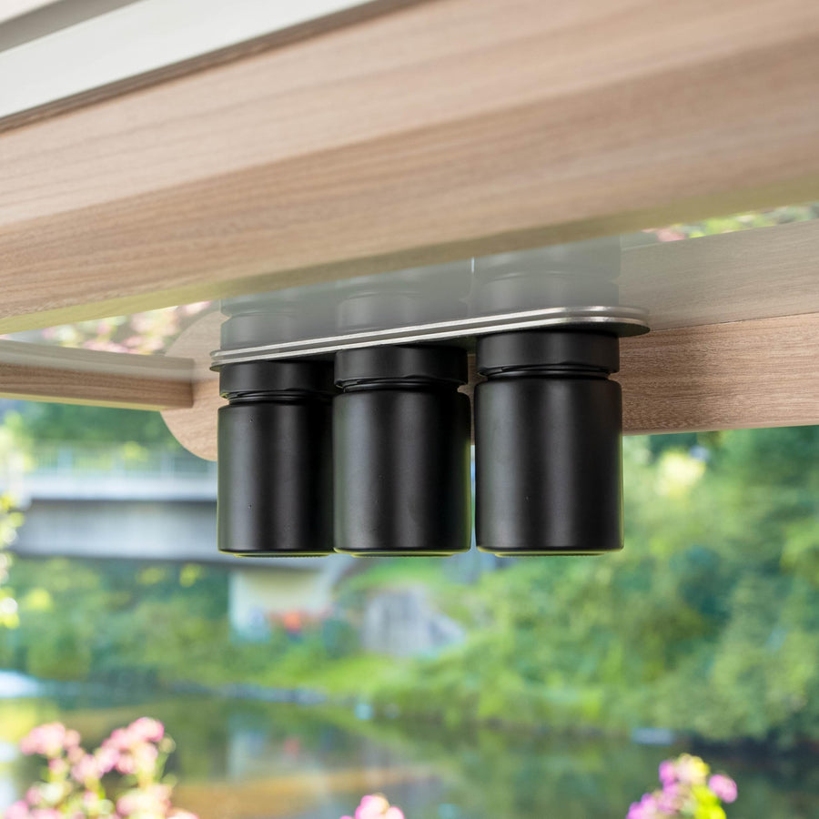 silwy® Magnetic Food Glasses Set of 3 All Black with Integrated Magnets and Metal Strip in Black