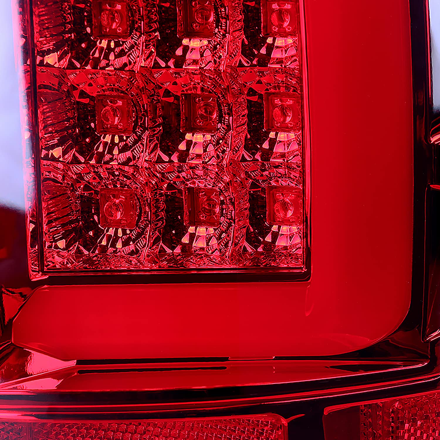 Red LED Bar Tail Lights SPEC-D TUNING Compatible with 2002-2006 Dodge Ram 1500/2500/3500, Left + Right Pair Assembly