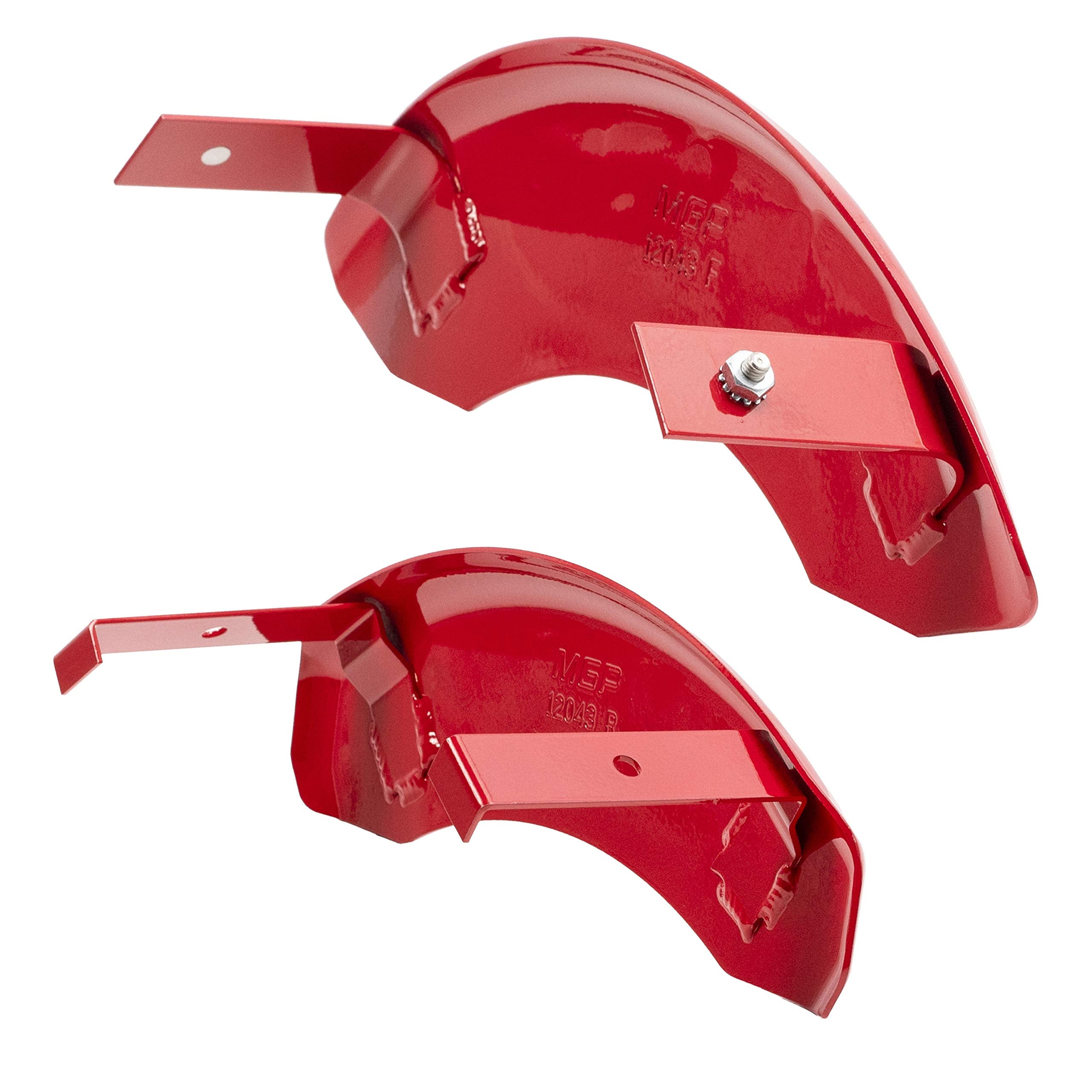 MGP Caliper Covers 'RAM' Engraved Caliper Cover with Red Powder Coat Finish and Silver Characters, 12043SRAMRD (Set of 4)