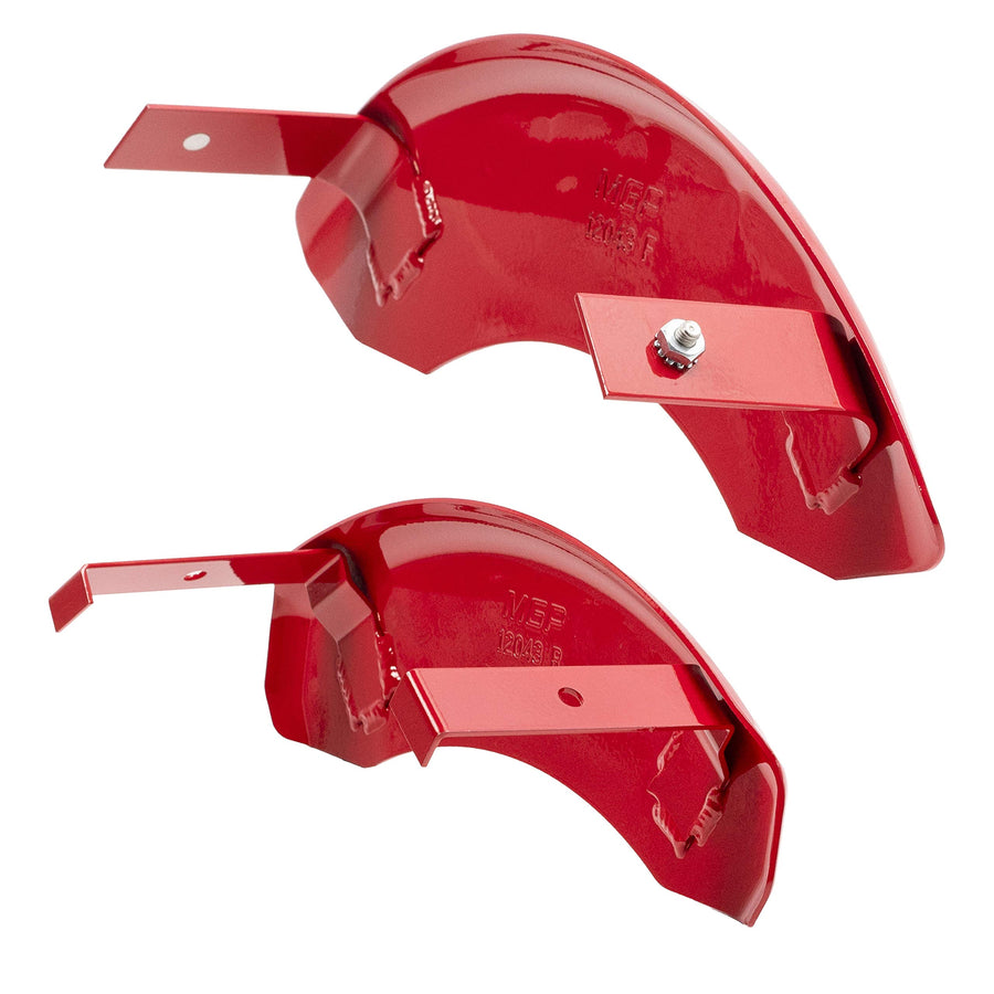 MGP Caliper Covers 'RAM' Engraved Caliper Cover with Red Powder Coat Finish and Silver Characters, 12043SRAMRD (Set of 4)