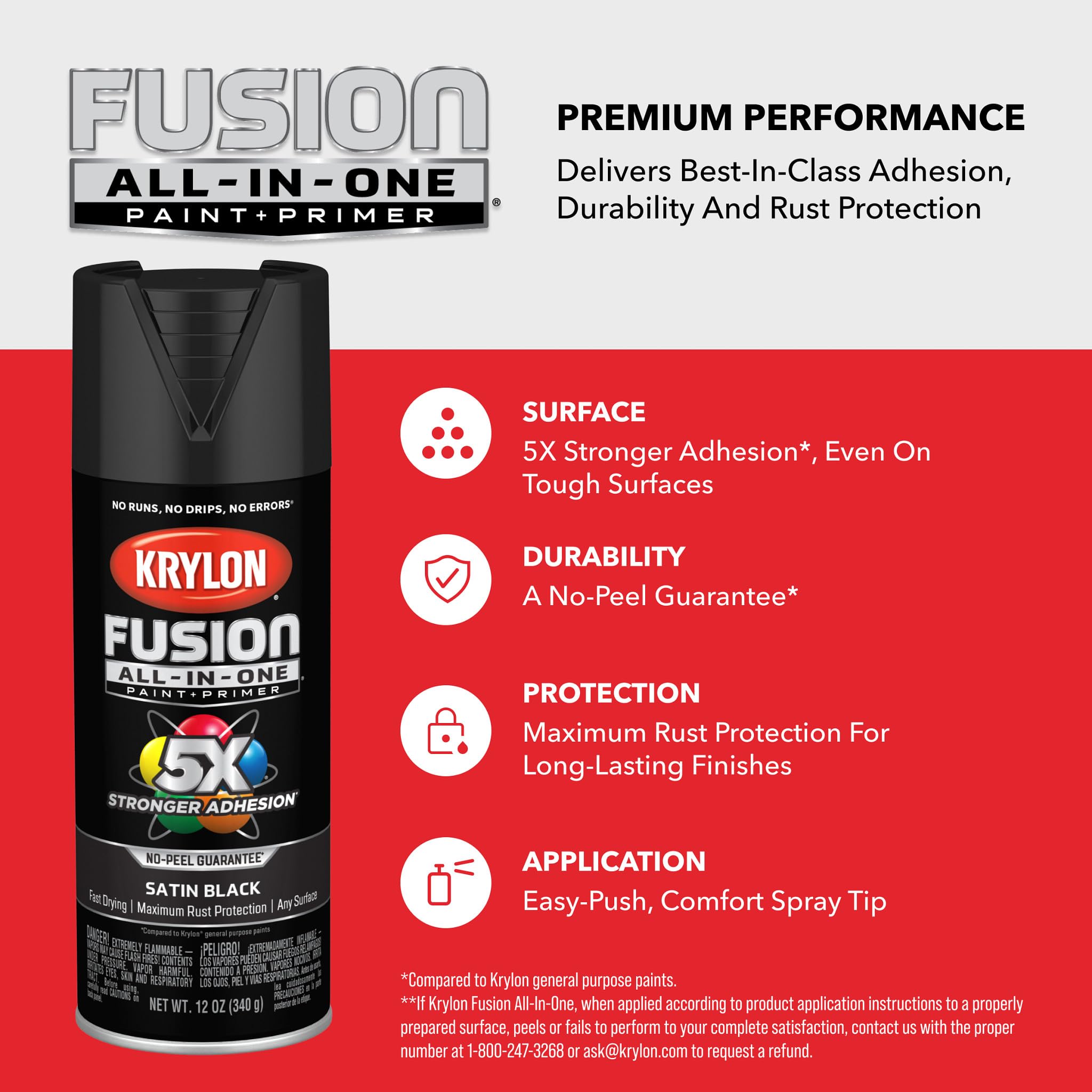 Krylon All-In-One Adhesive Spray Paint for Indoor/Outdoor Use, 12 oz, Dark Cooper