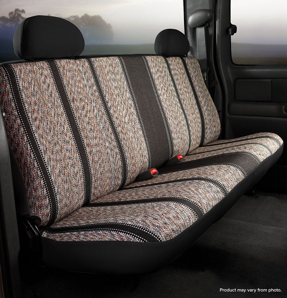 Custom Fit FIA TR47-7 BLACK Front Seat Cover Bench Seat - Saddle Blanket, (Black)