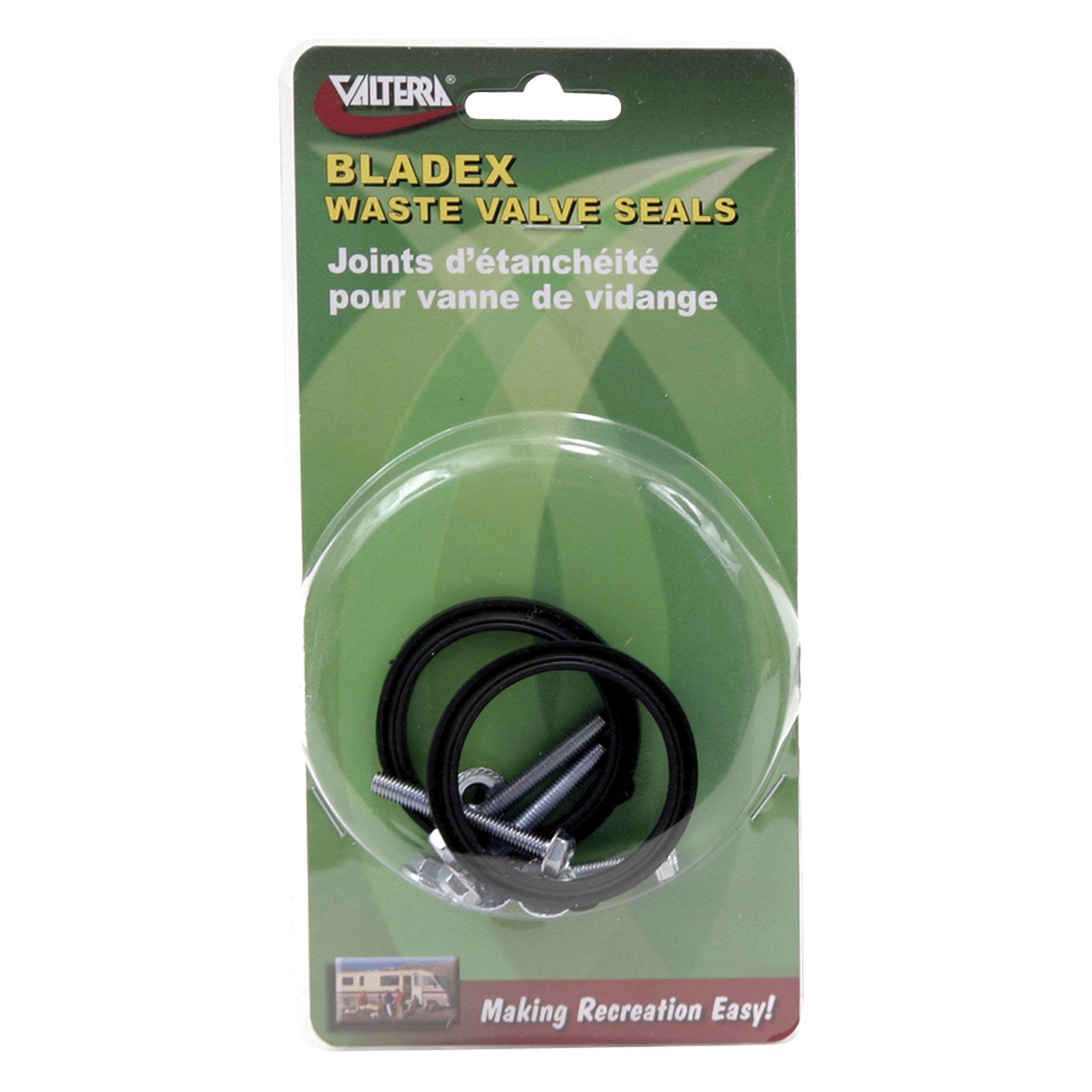 Valterra Bladex T1001-9VP Waste Valve Seals - 1.5",Black