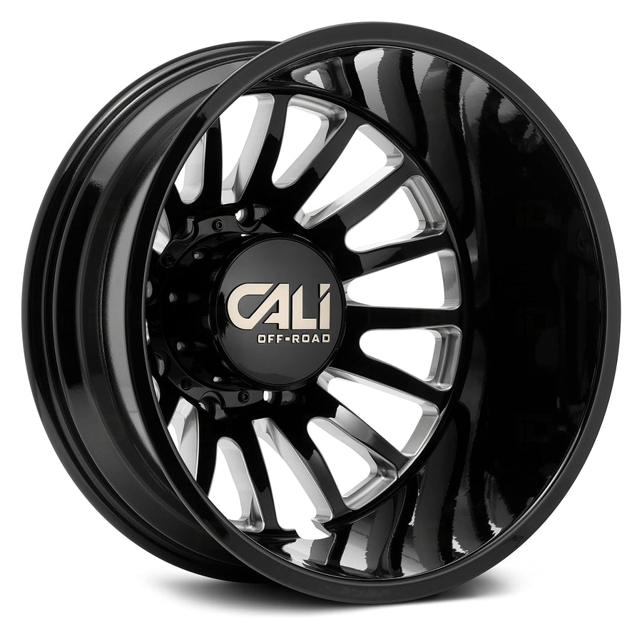 SUMMIT CALI OFF-ROAD DUALLY Black Wheel with Painted (22 x 8.25 inches /8 x 200 mm, 115 mm Offset)