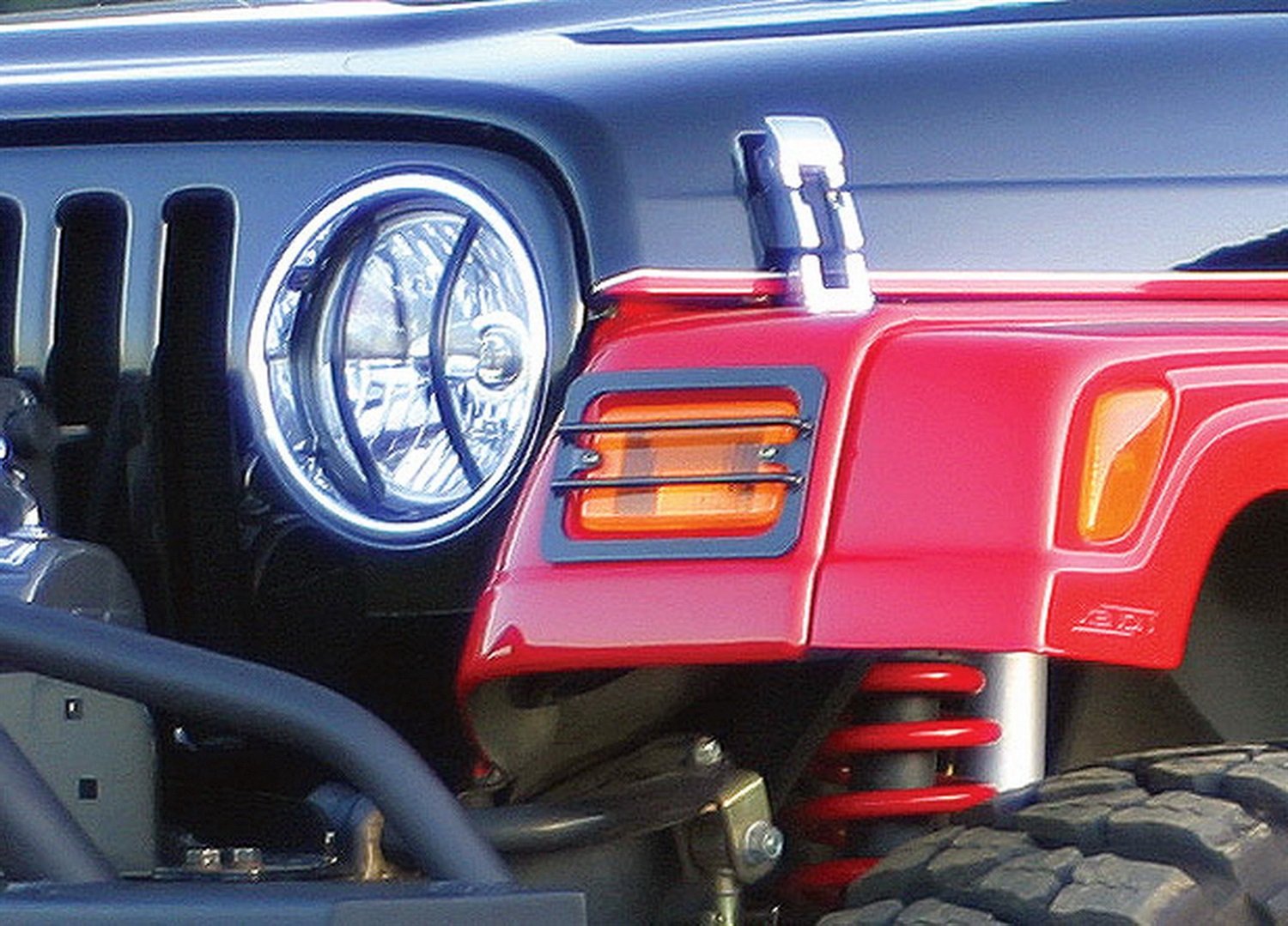 Front Euro Light Guard Kit RAMPAGE PRODUCTS for Jeep Wrangler TJ | 6-Piece Set, Steel, Black | 5680 | Fits 1997-2006 Jeep Wrangler TJ