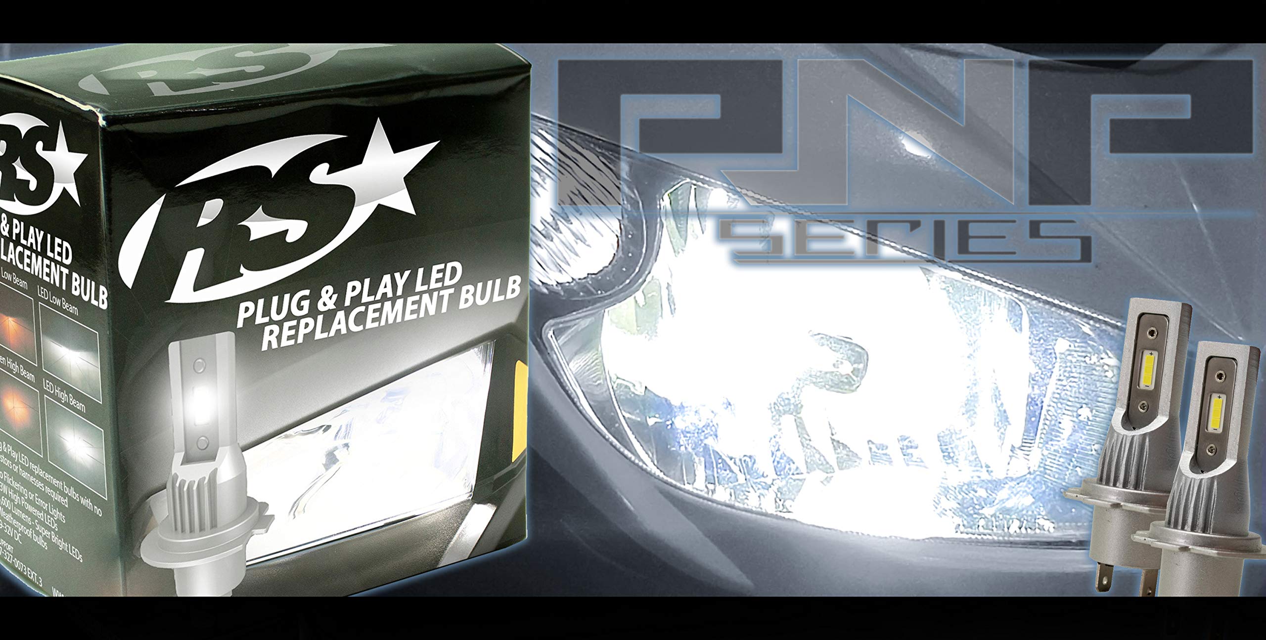 Race Sport Lighting P13W RSPNPP13W Plug N Play Super LUX LED Replacement Bulbs - 1,900 LUX Max output