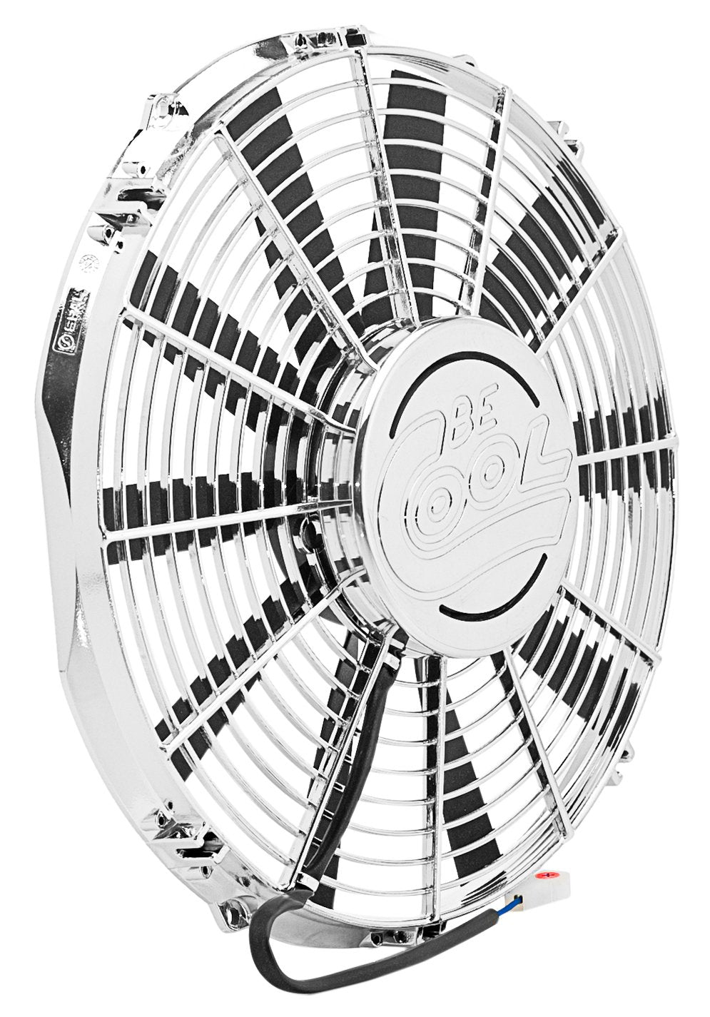 Be Cool Show & Go 75110 12" Chrome Puller Fan with Billet Cover