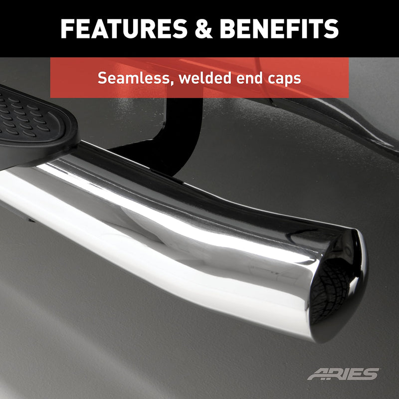 Automotive ARIES Oval Side,4IN,Stainless