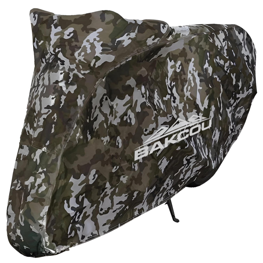Heavy Duty Bakcou Waterproof eBike Rain Cover - Protects Against Sun, Dust, Wind, Rain, and Snow - Nylon Cover with Cinch Cords for a Snug Fit