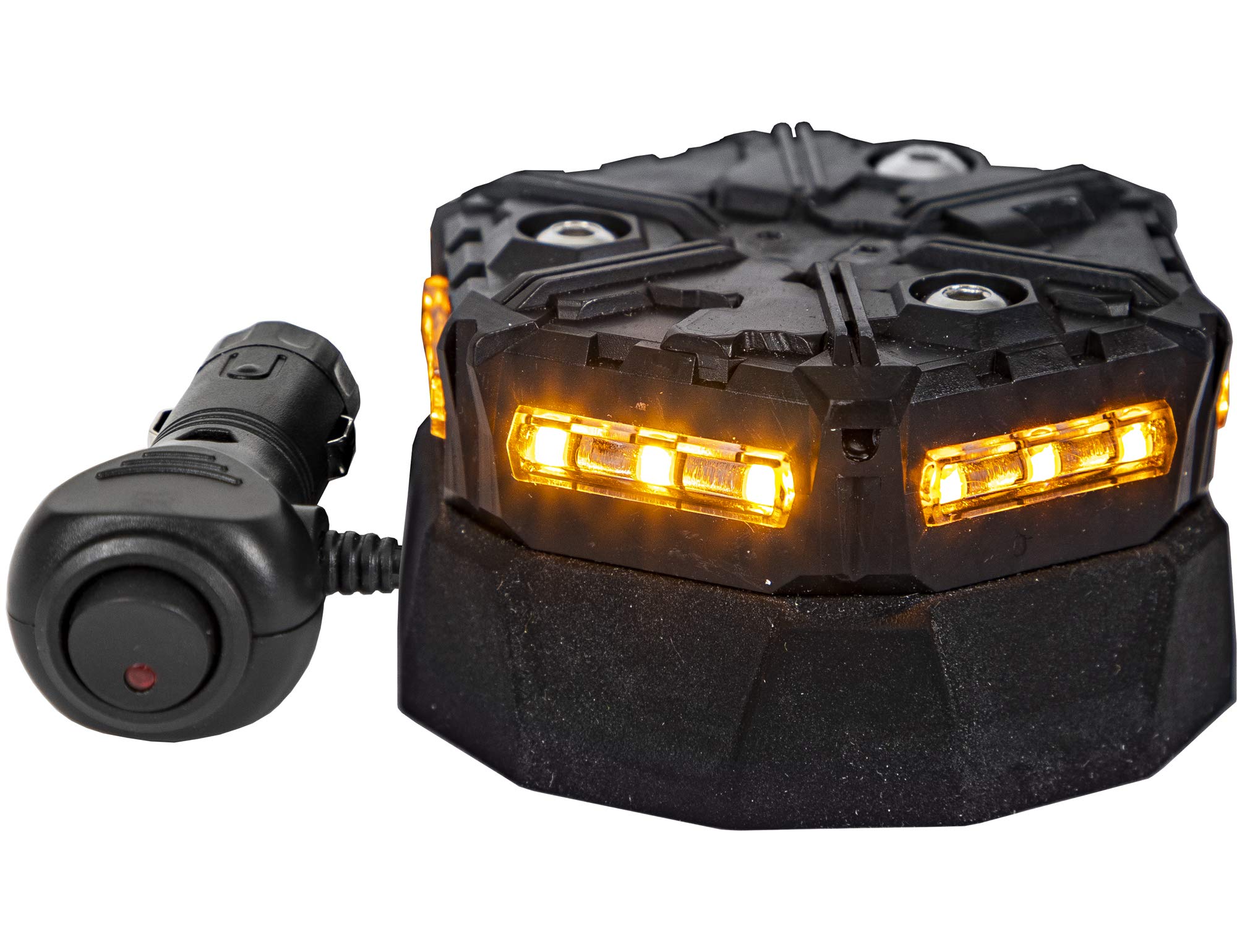 Class 2 Buyers Products LED Micro Beacon with Magnetic Mount and Auxiliary Plug, Strobe Light Beacon, Utility Truck, Trailer, Work Truck, Light Bar, Amber