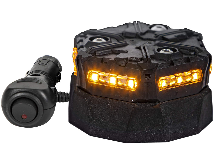 Class 2 Buyers Products LED Micro Beacon with Magnetic Mount and Auxiliary Plug, Strobe Light Beacon, Utility Truck, Trailer, Work Truck, Light Bar, Amber