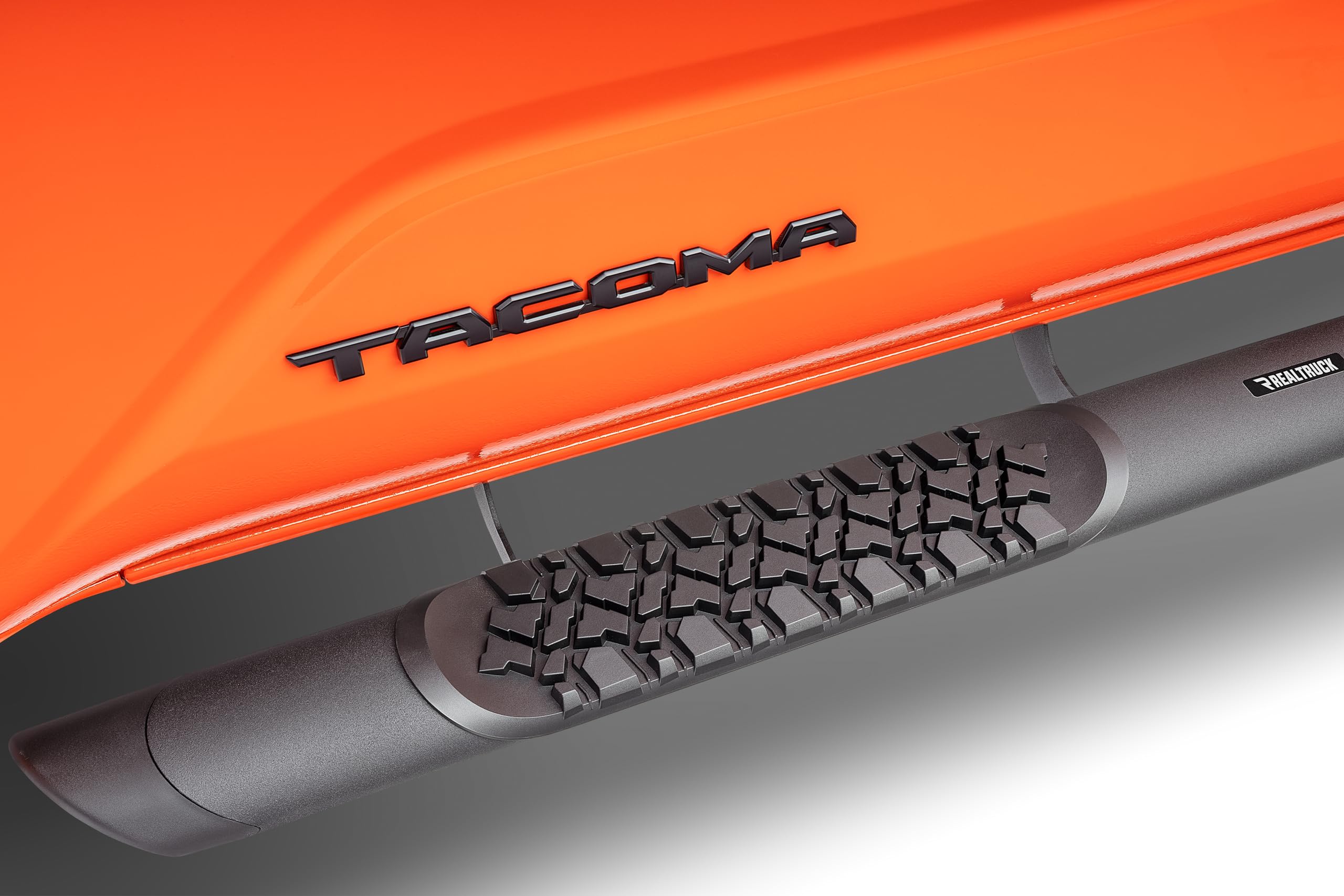 V-Series V3 Sidesteps & Brackets Go Rhino | Cab Length, Aluminum, Textured Black | V3443280T | Fits 2024 Toyota Tacoma Double Cab