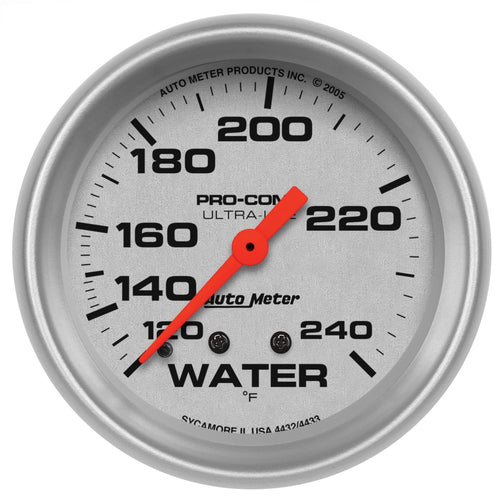 Auto Meter Ultra-Lite 4432 Mechanical Water Temperature Gauge