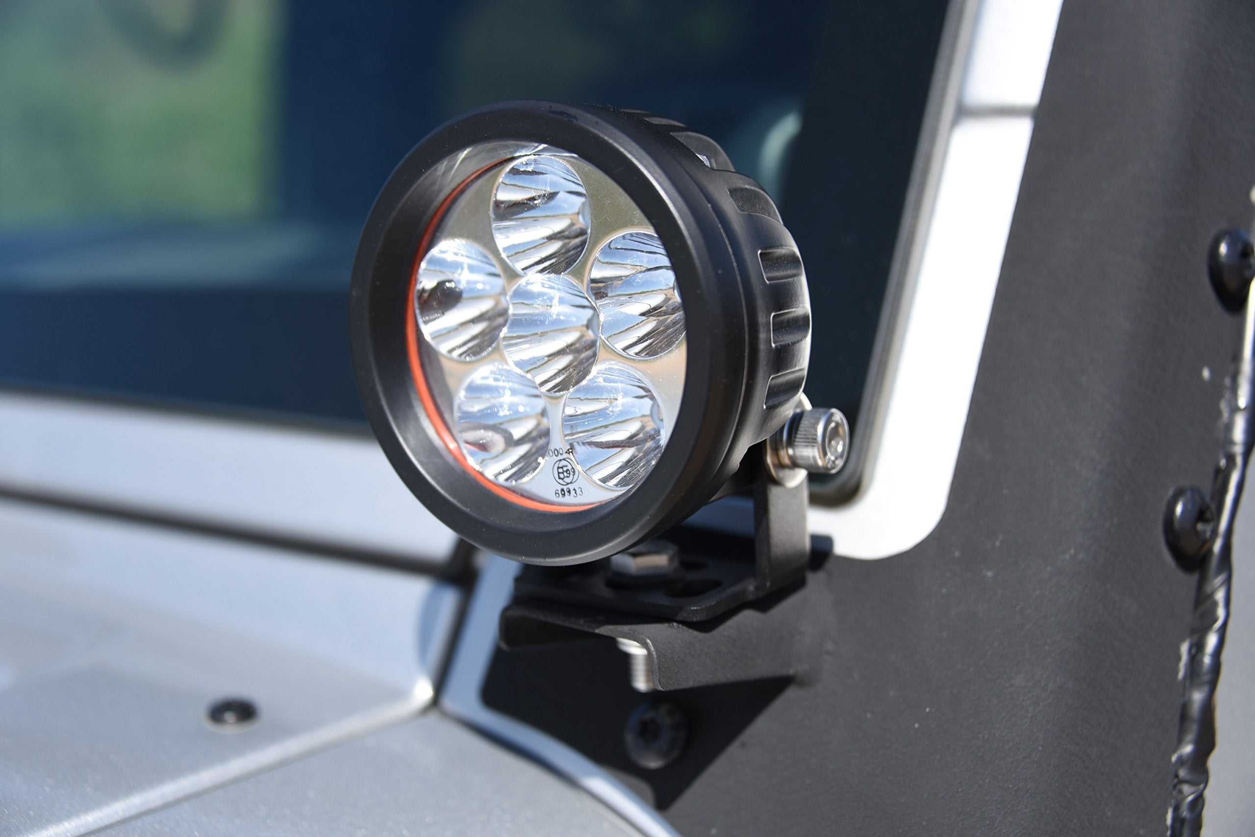 Round 3.5 Inch LED Light | Universal Fitment | Flood Pattern | 1400 Lumens | Pedestal Mount | Sold Individually