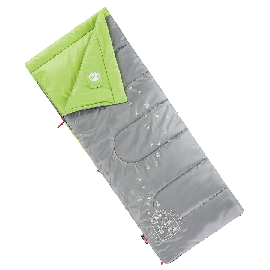 Kids Coleman 45°F Sleeping Bag for Children up to 5ft 5in Tall, Lightweight & Warm Sleep Sack for Indoor/Outdoor Use, Machine Washable