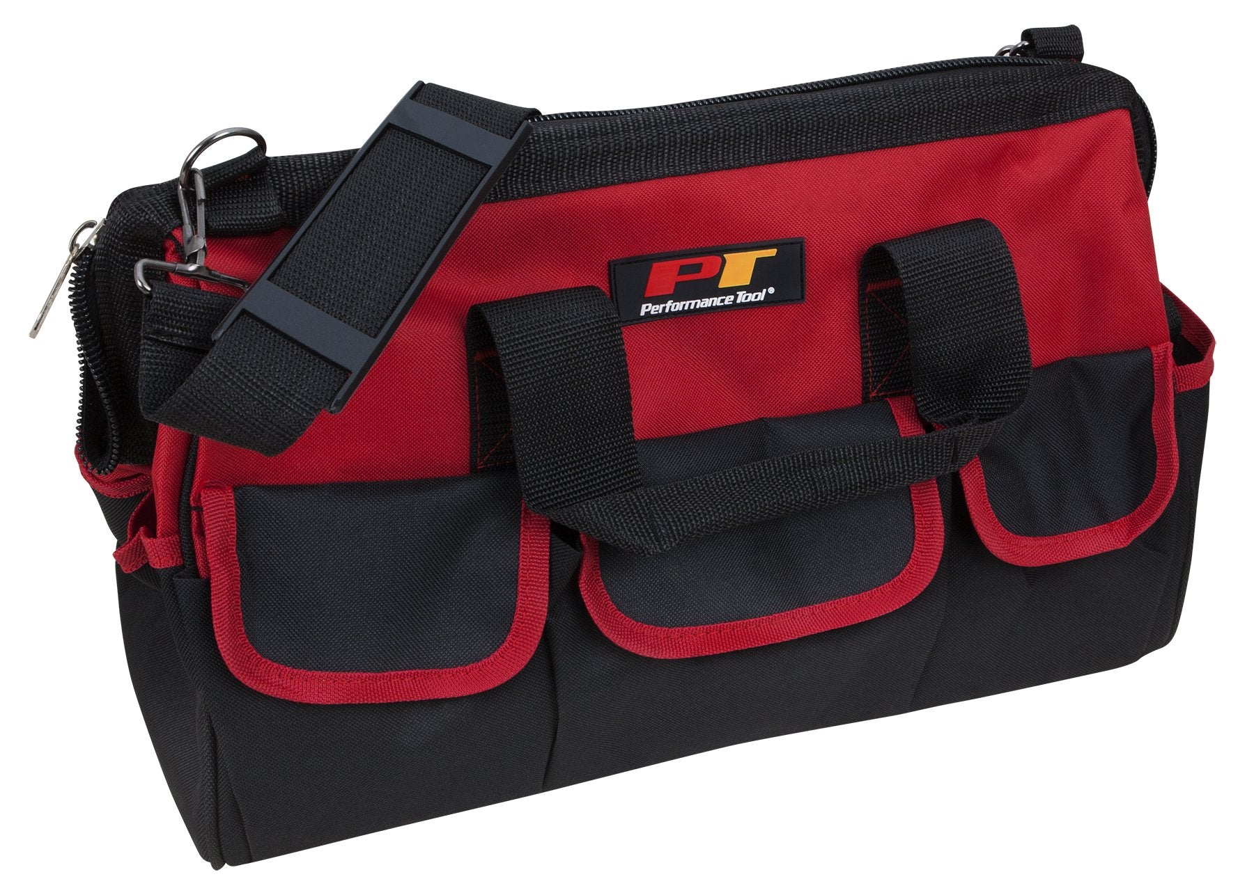 16-inch Performance Tool W88993 Heavy Duty Wide Mouth Easy Access Zip Close Top Tool Bag with Reinforced Base & 16 Pockets