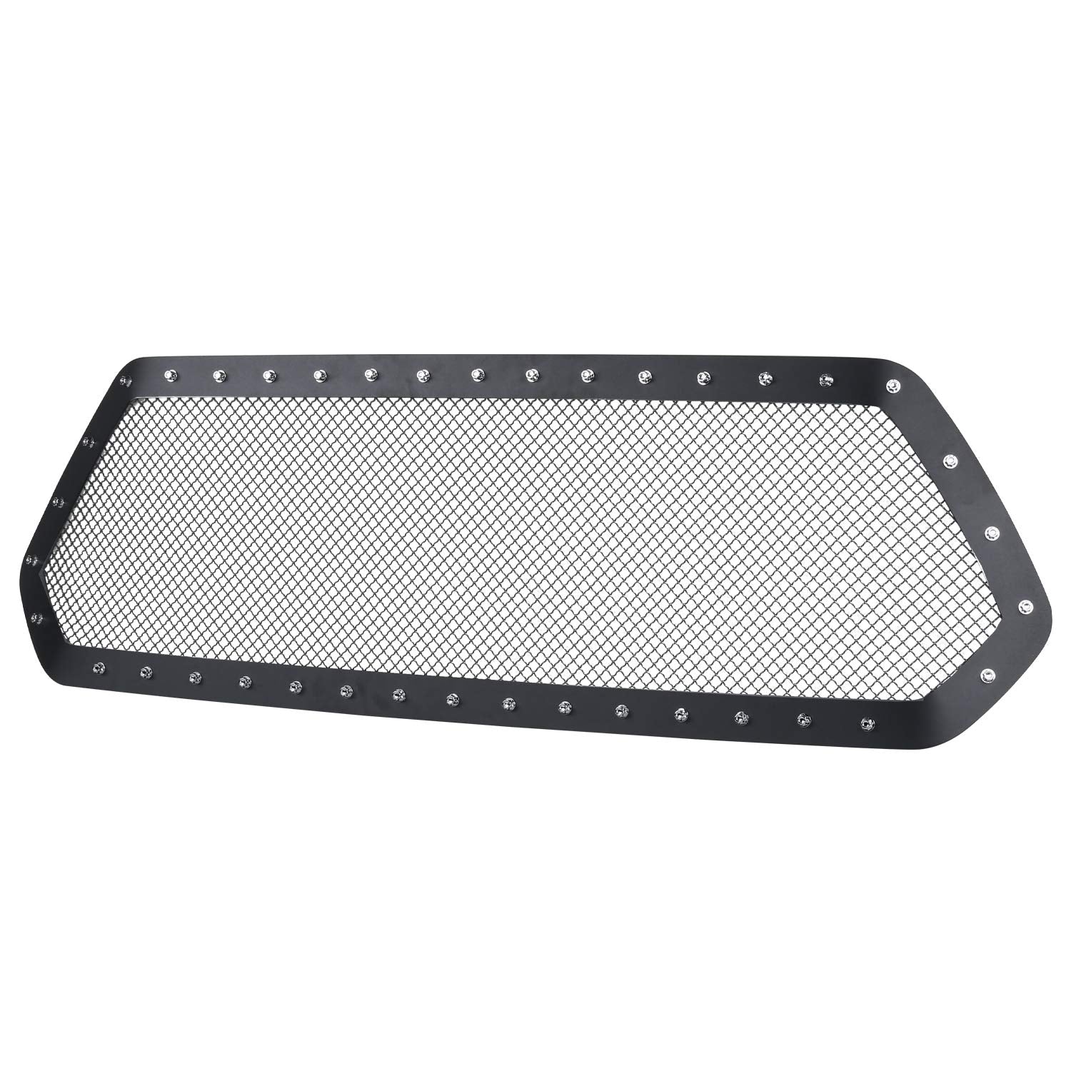 Black Studded S/S Hood Grille Insert Spec-D Tuning 1PC Compatible with 2016-2018 Toyota Tacoma