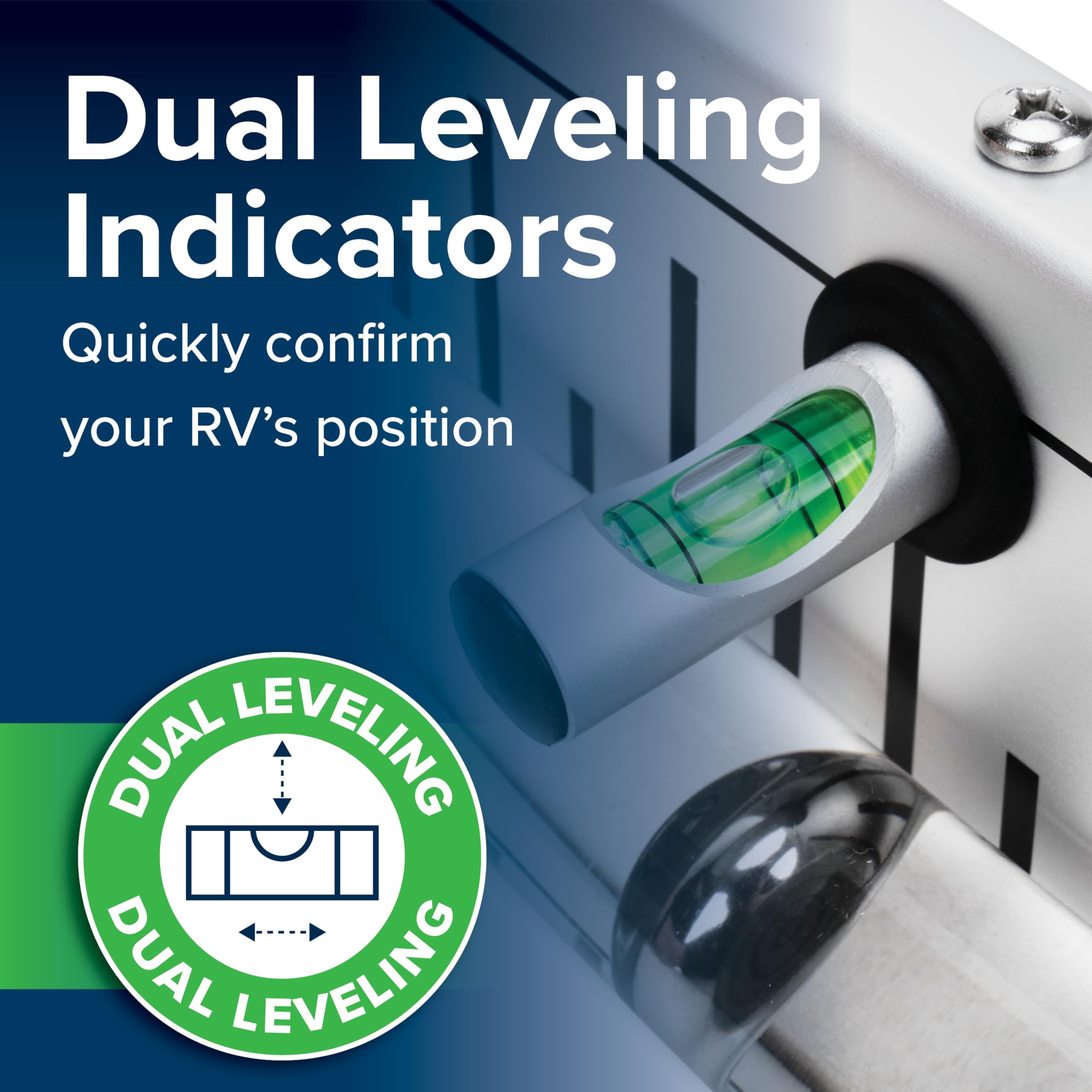 Camco AccuLevel Camper/RV - Features Front to Back and Side to Side RV Leveling - Easy to Install (25563)