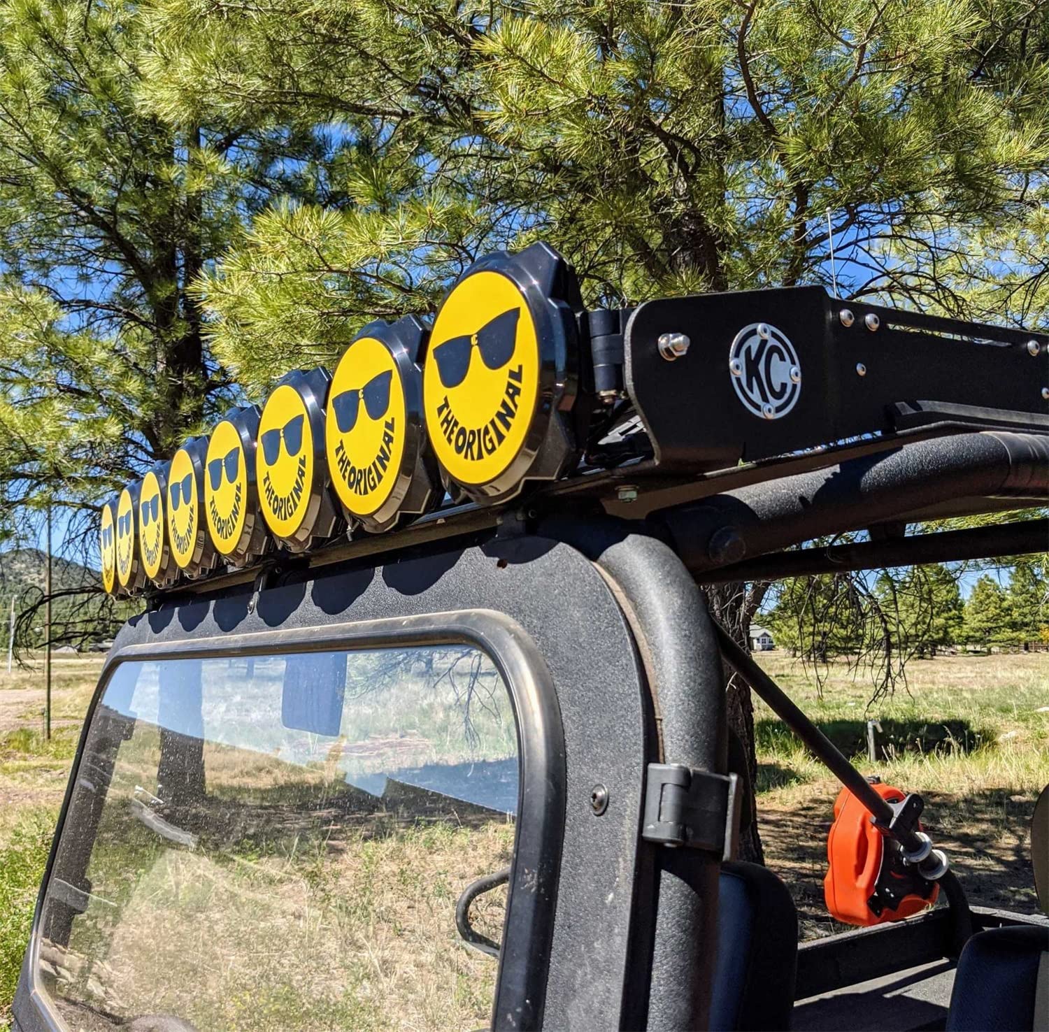 KC HiLiTES 50th Anniversary Smiley Face 6" Pro6 Gravity Light Cover - Yellow/Black KC Logo (5114)