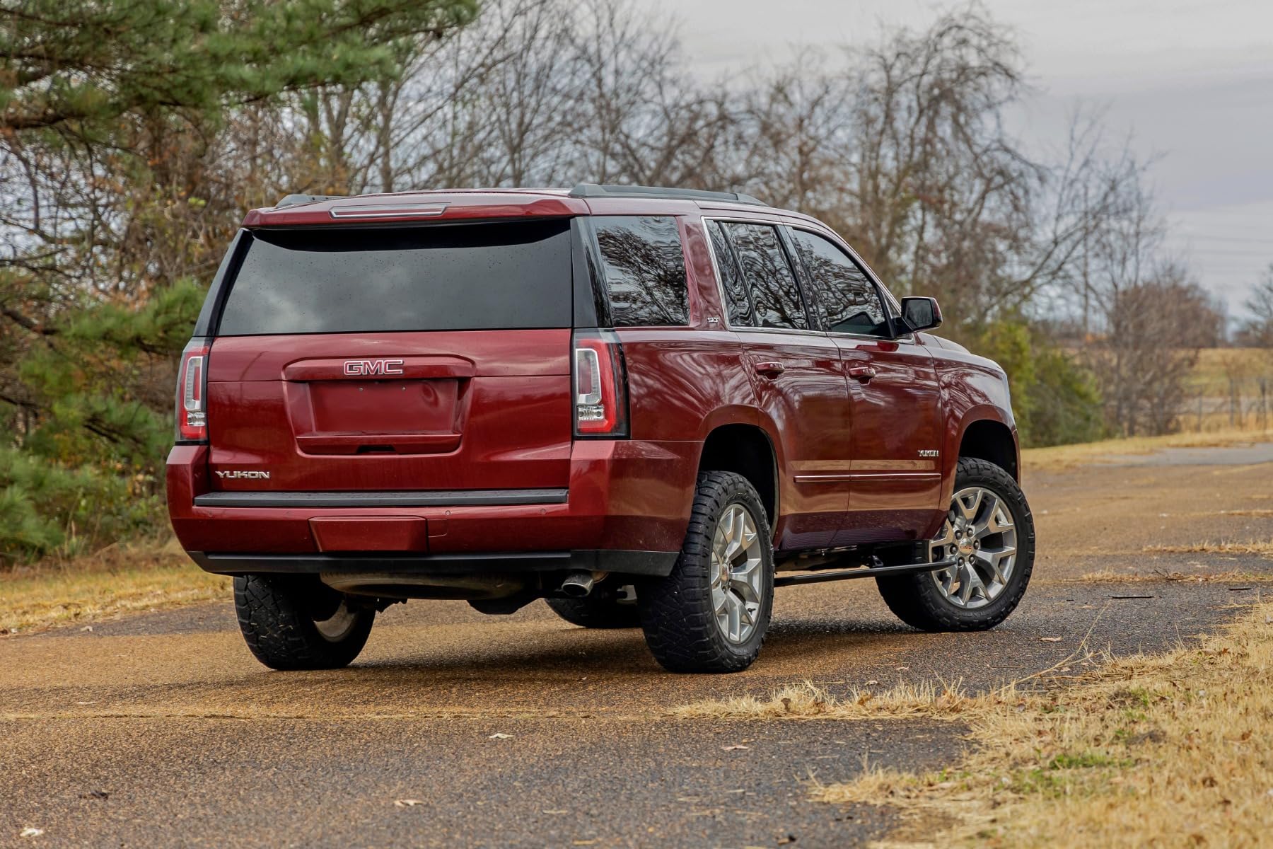 Rough Country Power Running Boards with LED Step Lights for GMC Yukon & Chevy Tahoe (2015-2020) - Dual Motor Electric Powerstep Board & Retractable Truck Steps