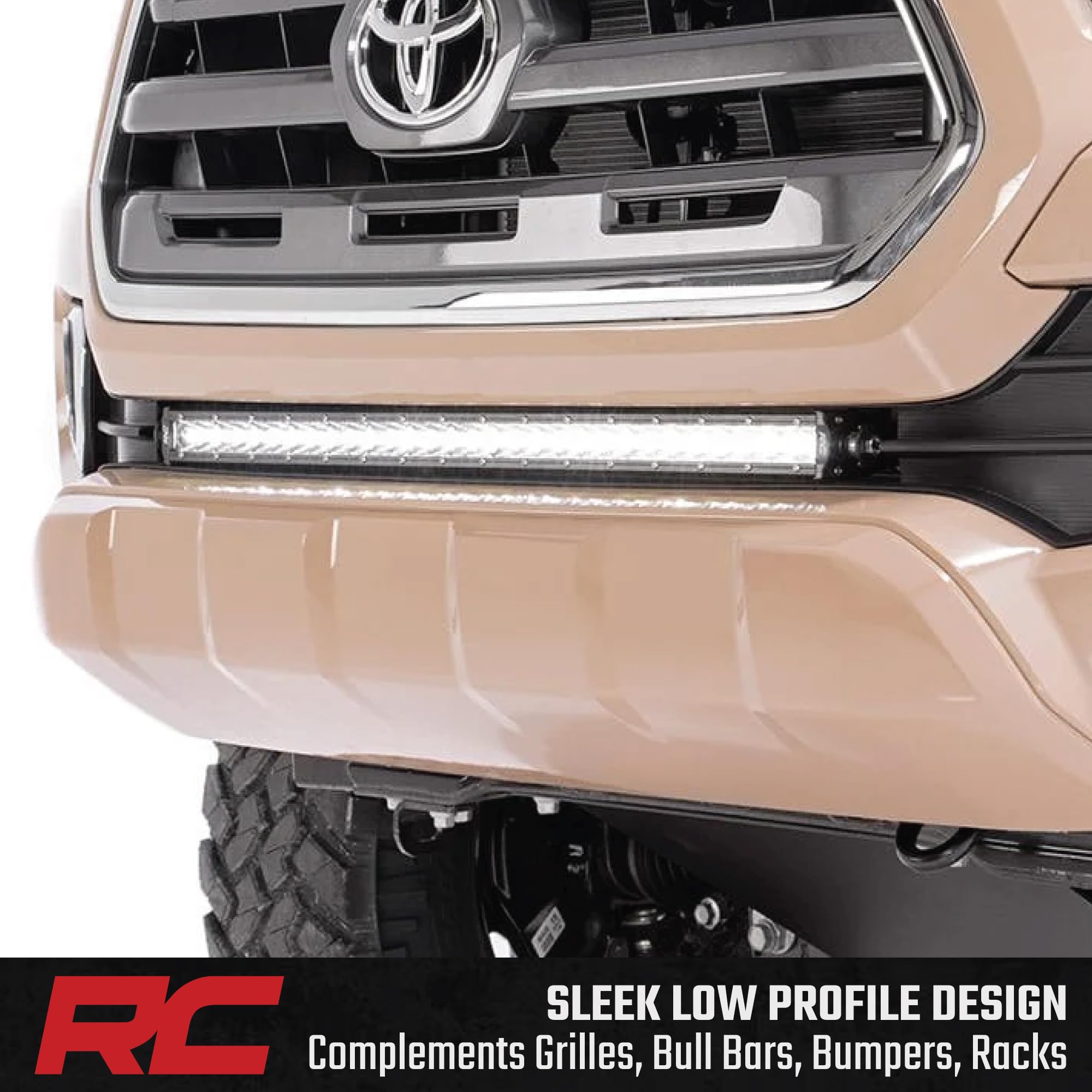30-Inch Rough Country LED Light Bar with White DRL - 12,000 Lumens, 150W Cree LEDs, Spot Focus Beam for Trucks, Jeeps, UTVs & Off-Road Vehicles