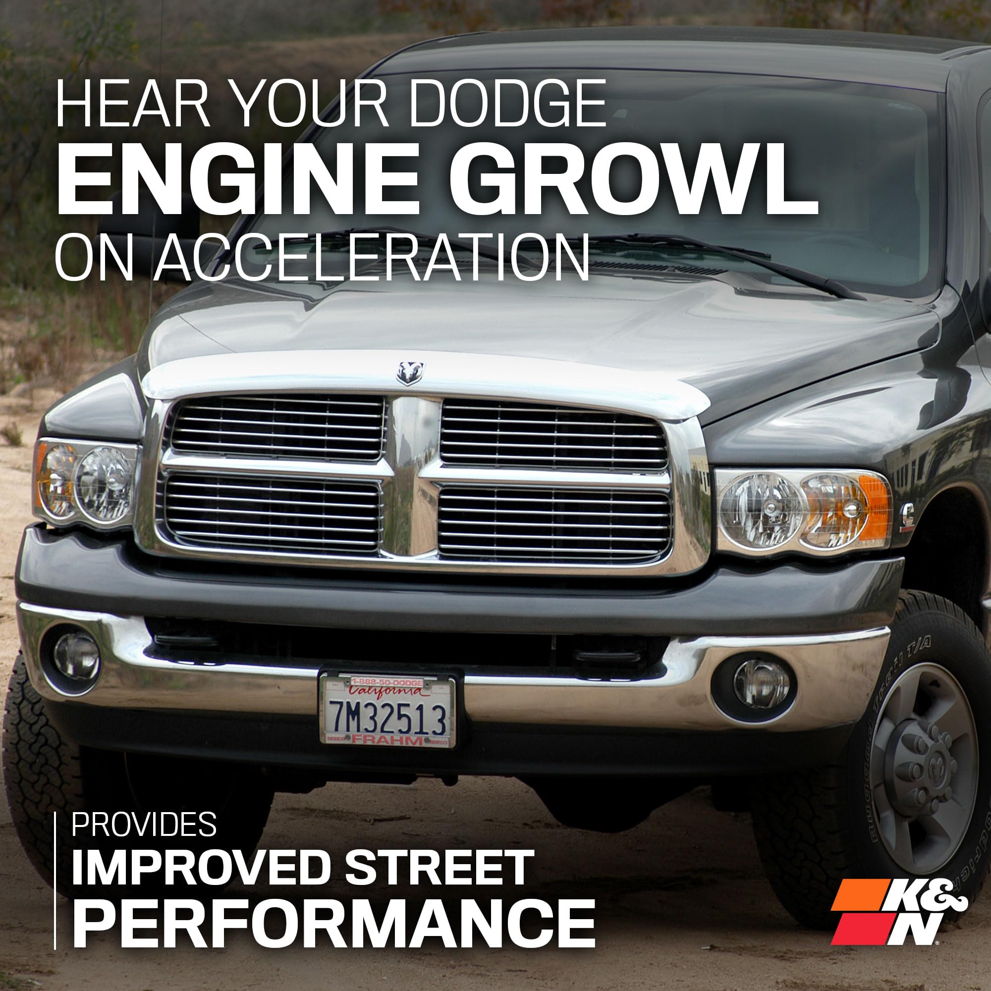 Cold Air Intake System K&N: High-Flow Air Filter, Increase Performance & Towing: Compatible with 2003-2007 Dodge/RAM: 2500,3500, 57-1532