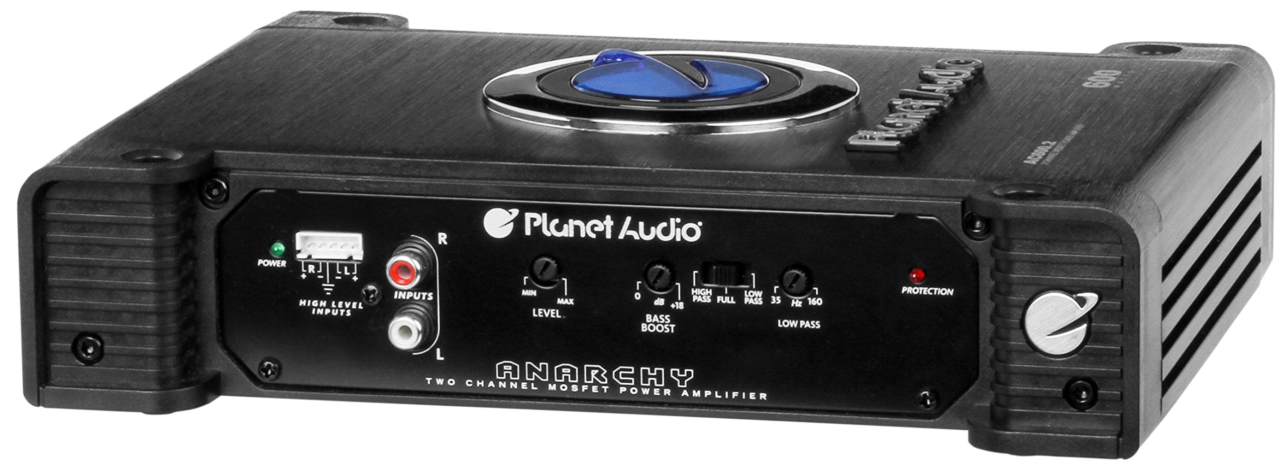 Planet Audio 2 Channel Car Amplifier AC600.2 - 600 High Output, Full Range, Class A/B, 2-4 Ohm Stable, Mosfet Power Supply, Bridgeable