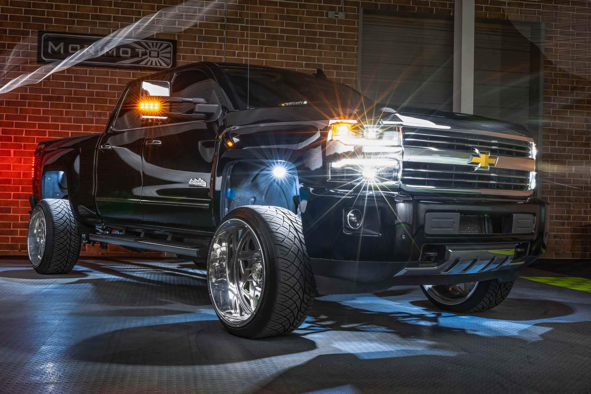 Morimoto LED XB Headlights (Black Bezel), Fits 2015-2019 Chevrolet Silverado HD, Plug and Play Upgrade, DOT Approved Assembly with Switchback Sequential Turn Signals & UV Coated Lens (1x LF541)