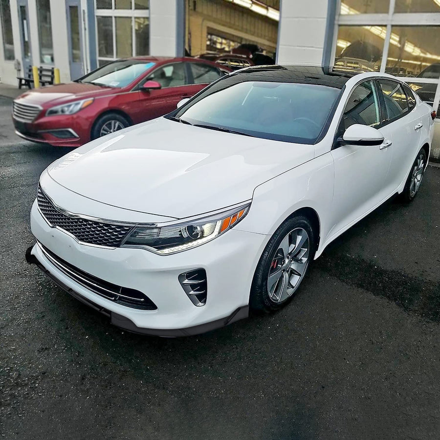 Glossy Black Spec-D Tuning Front Bumper Lip Compatible with 2016-2018 Kia Optima SXL