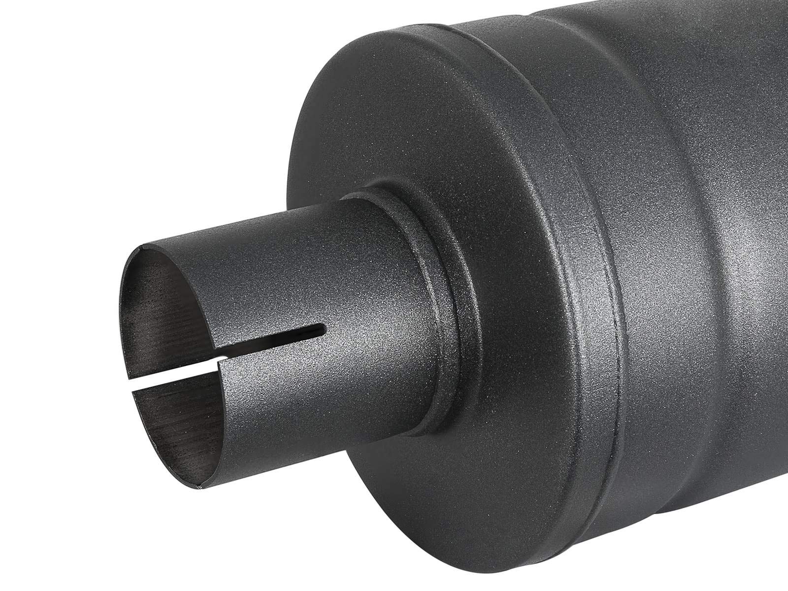 MACH Force-Xp aFe Power 49M00007-B 409 Stainless Steel Muffler w/High-Temp Metallic Black finish