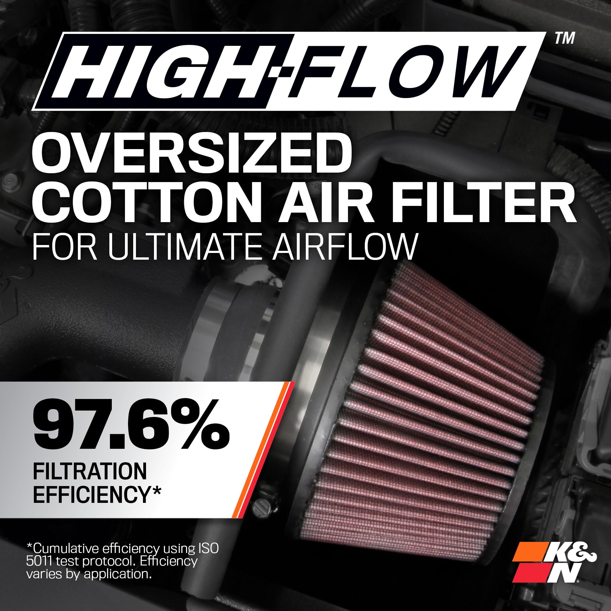 Cold Air Intake System K&N: High-Flow Air Filter, Increase Performance & Acceleration: Compatible with 2016-2021 HONDA: Civic, 63-3516
