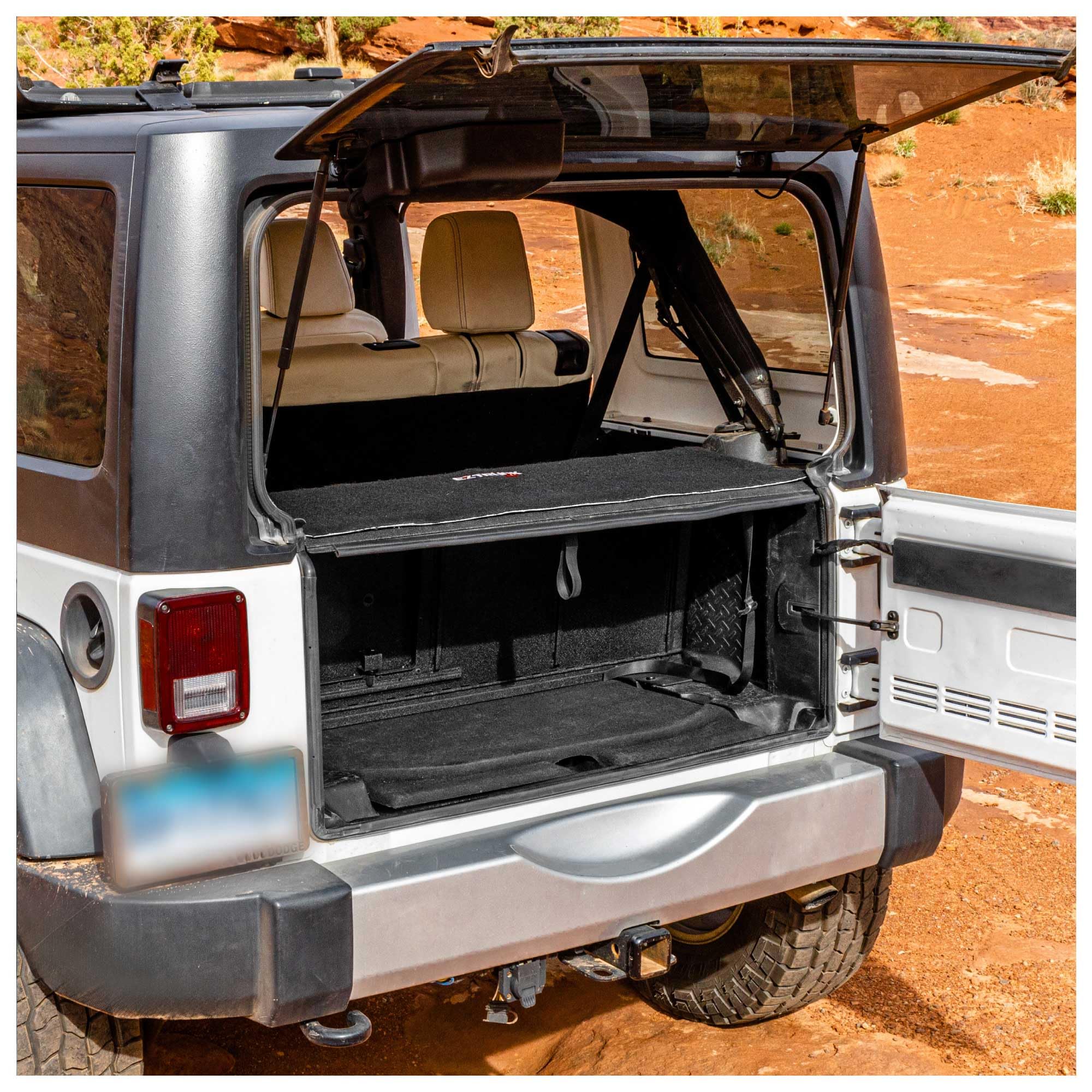 Folding Security Trunk/Storage Box EZTrunk for JKU 2011—2018 by EZ4X4 Patented & Patent Pending