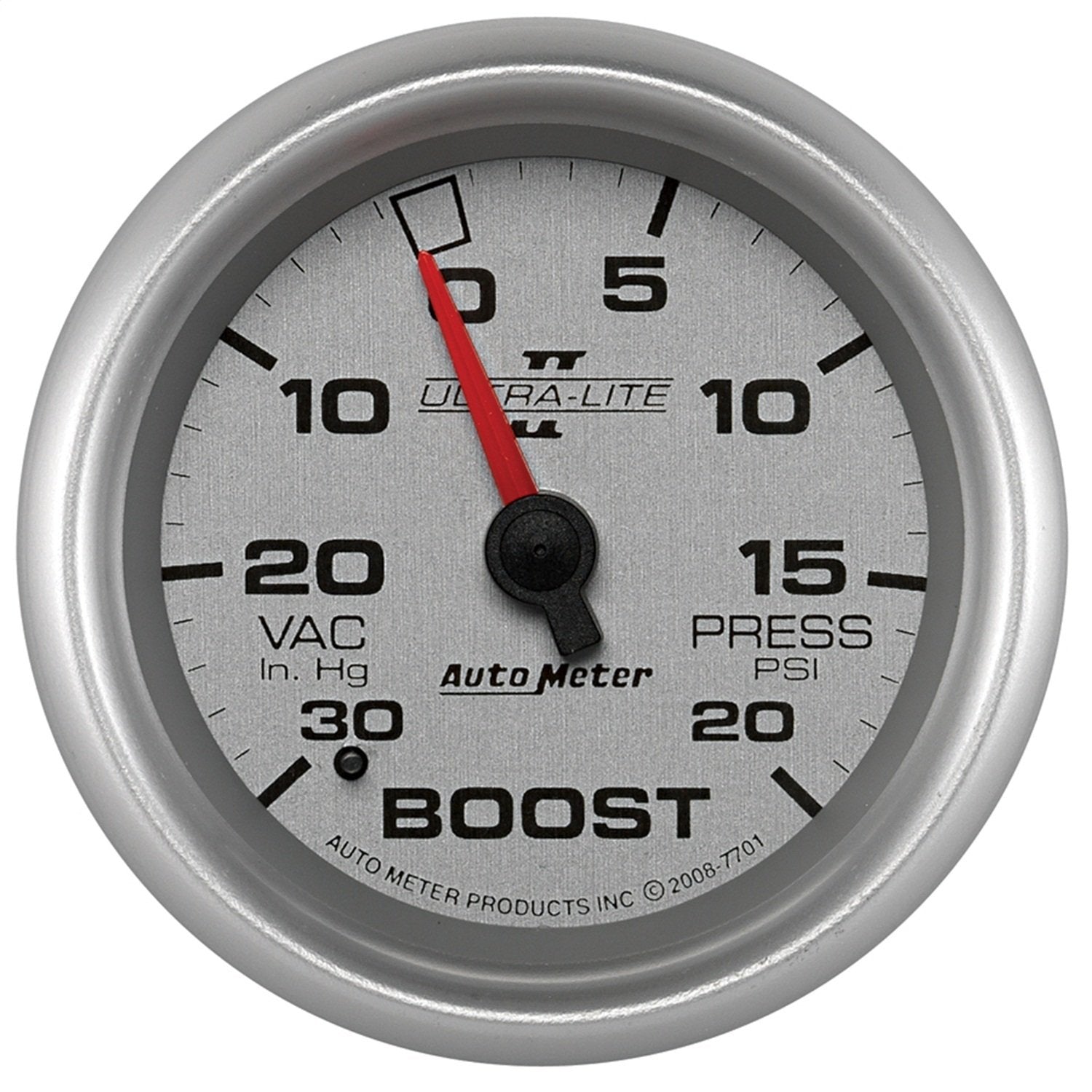 Auto Meter Ultra-Lite Pro II 2-5/8" 30 in. Hg/20 PSI Mechanical Vacuum/Boost Gauge 7701