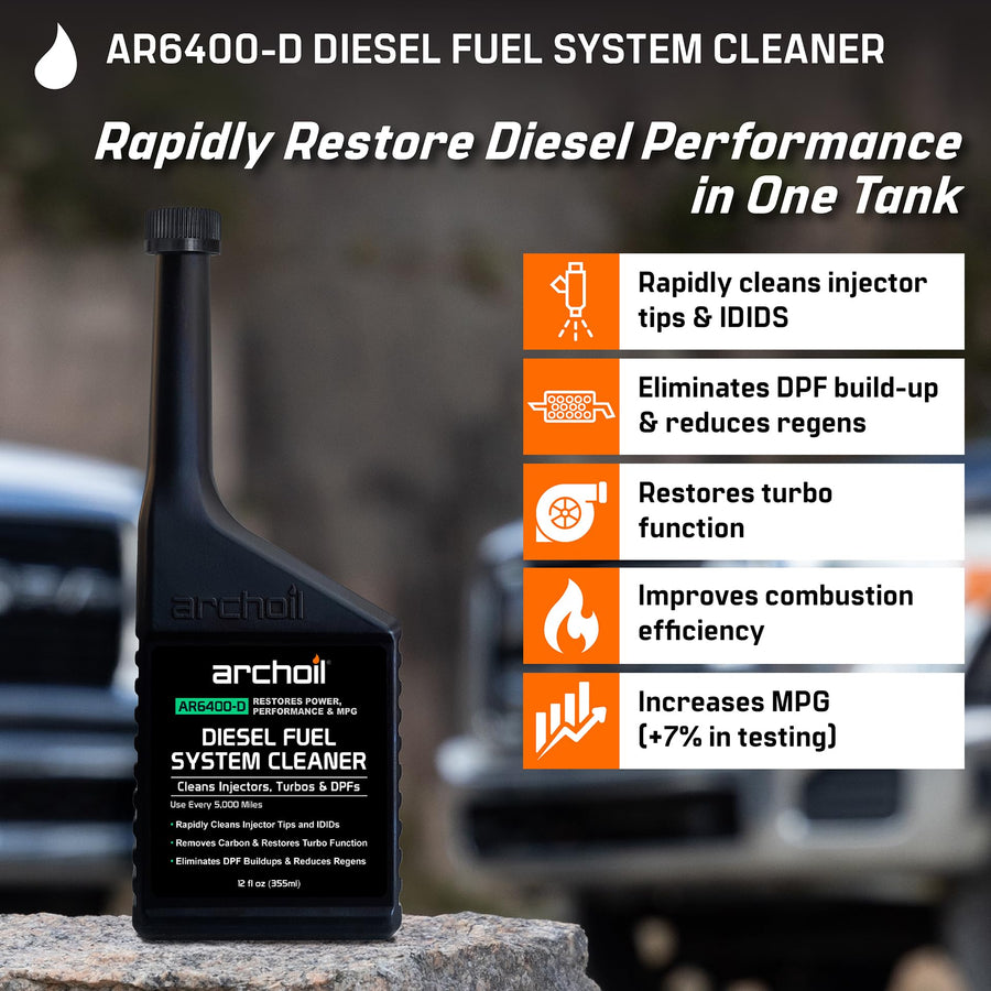 Diesel Fuel System Cleaner Archoil AR6400-D - Cleans Injectors, Turbo, DPF & EGR