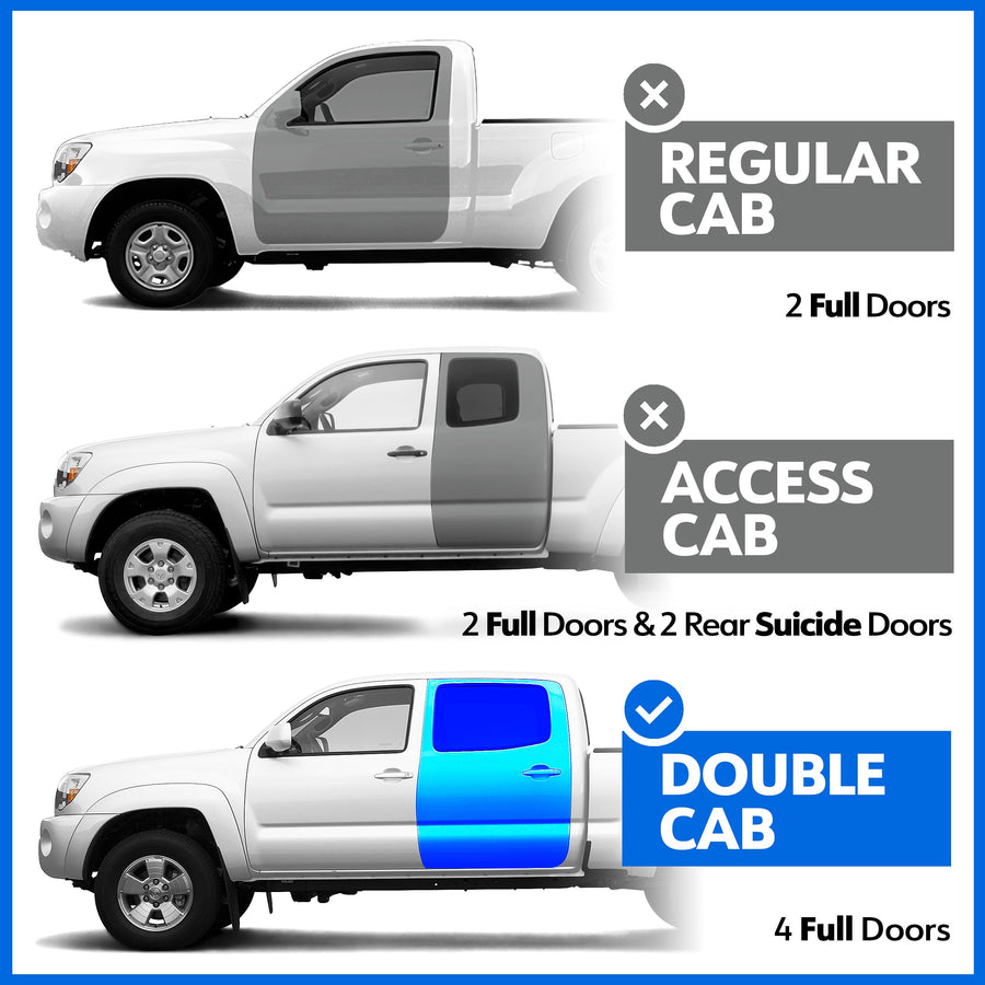 Tyger Auto Compatible Star Armor with 2005-2023 Toyota Tacoma | Double Cab | TG-AM2T20048 | Side Step Rails Nerf Bars Running Boards