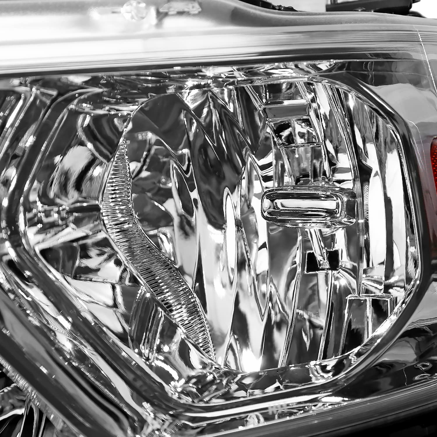 Replacement SPEC-D TUNING Chrome Headlights Compatible with 2019-2024 Ram 1500, Left + Right Pair Headlamp Assembly