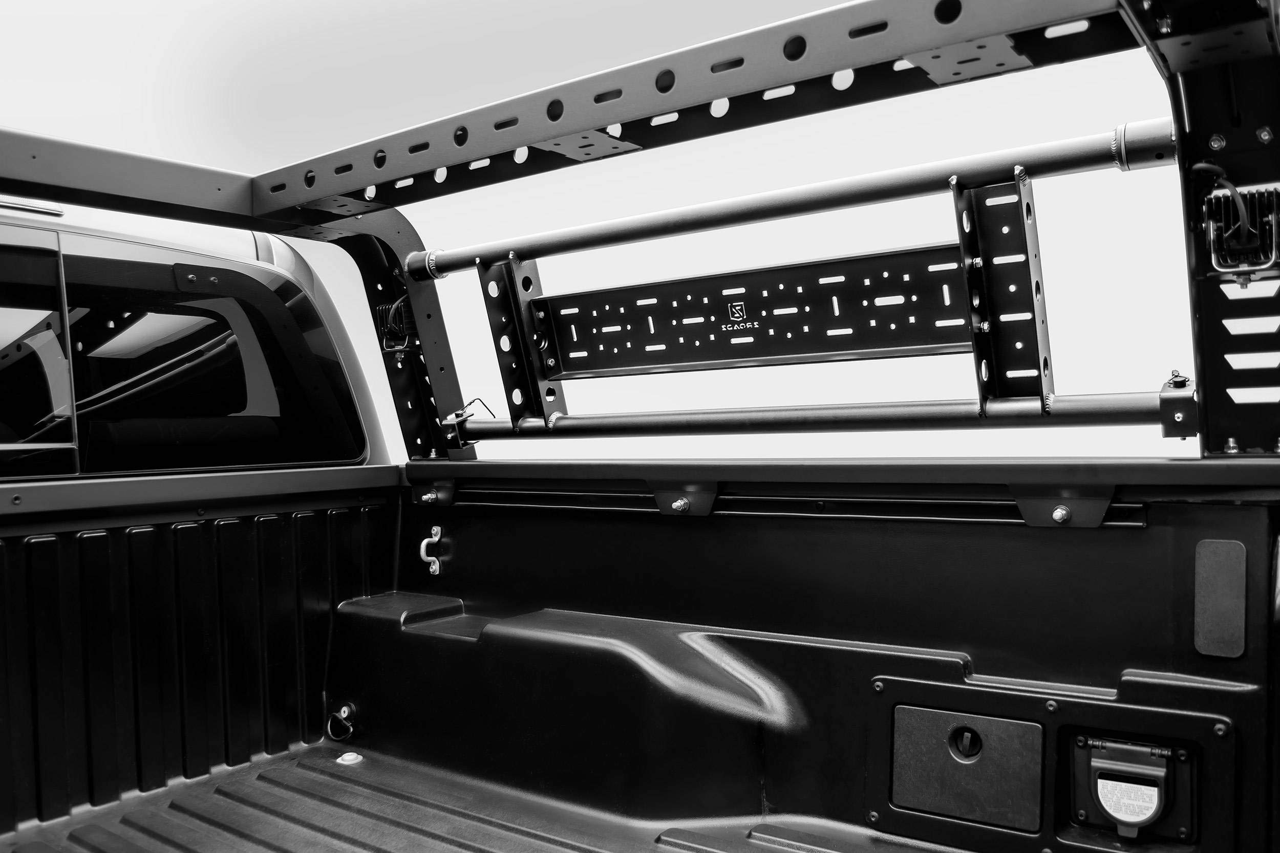 ZROADZ Access Rack Overland 2016-2021 Toyota Tacoma - w/Two Lifting Side Gates - For Use w/Factory Trail Rail Cargo System - Includes Complete LED Kit - Bolt On Easy Installation - PN #Z839101
