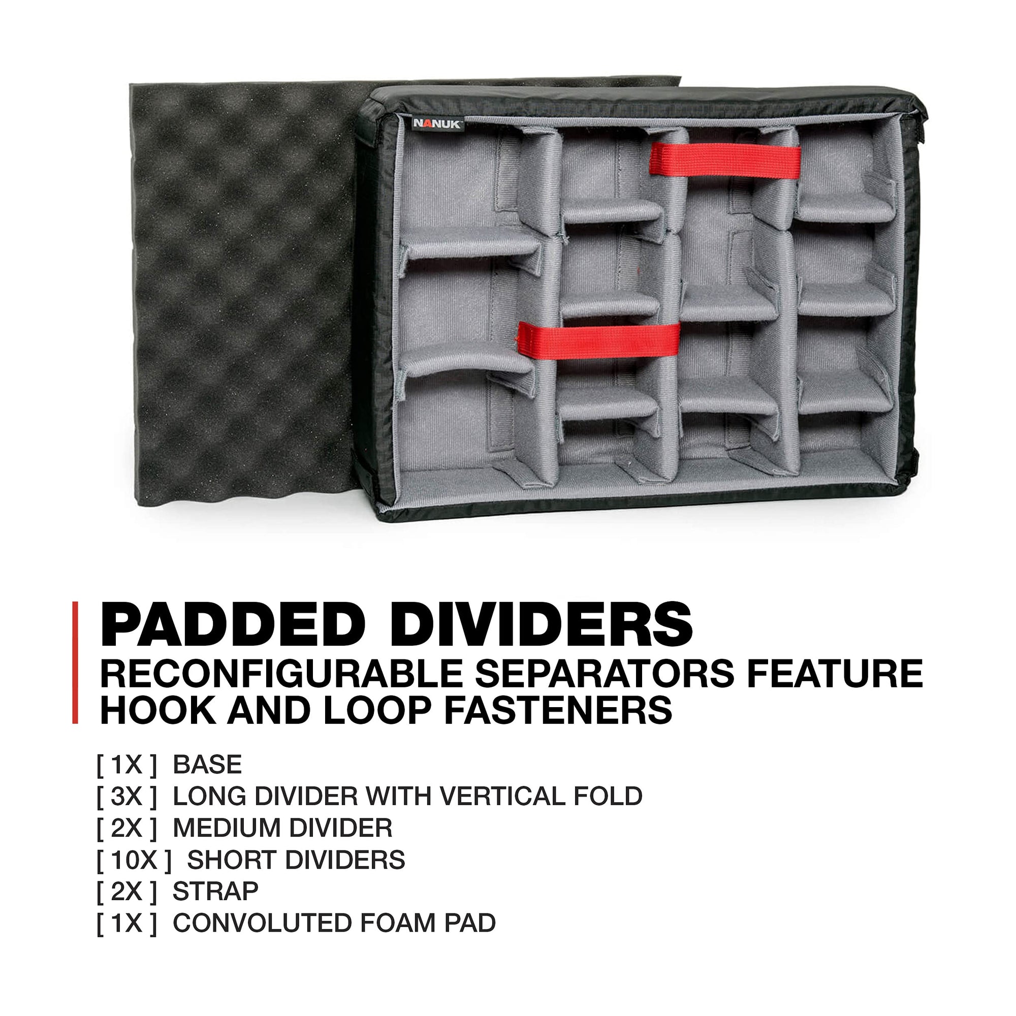 930 Waterproof Hard Case Nanuk with Padded Dividers - Silver,930-2005