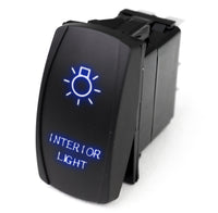 LED Rocker Switch Race Sport RSLJ57B w/Blue LED Radiance