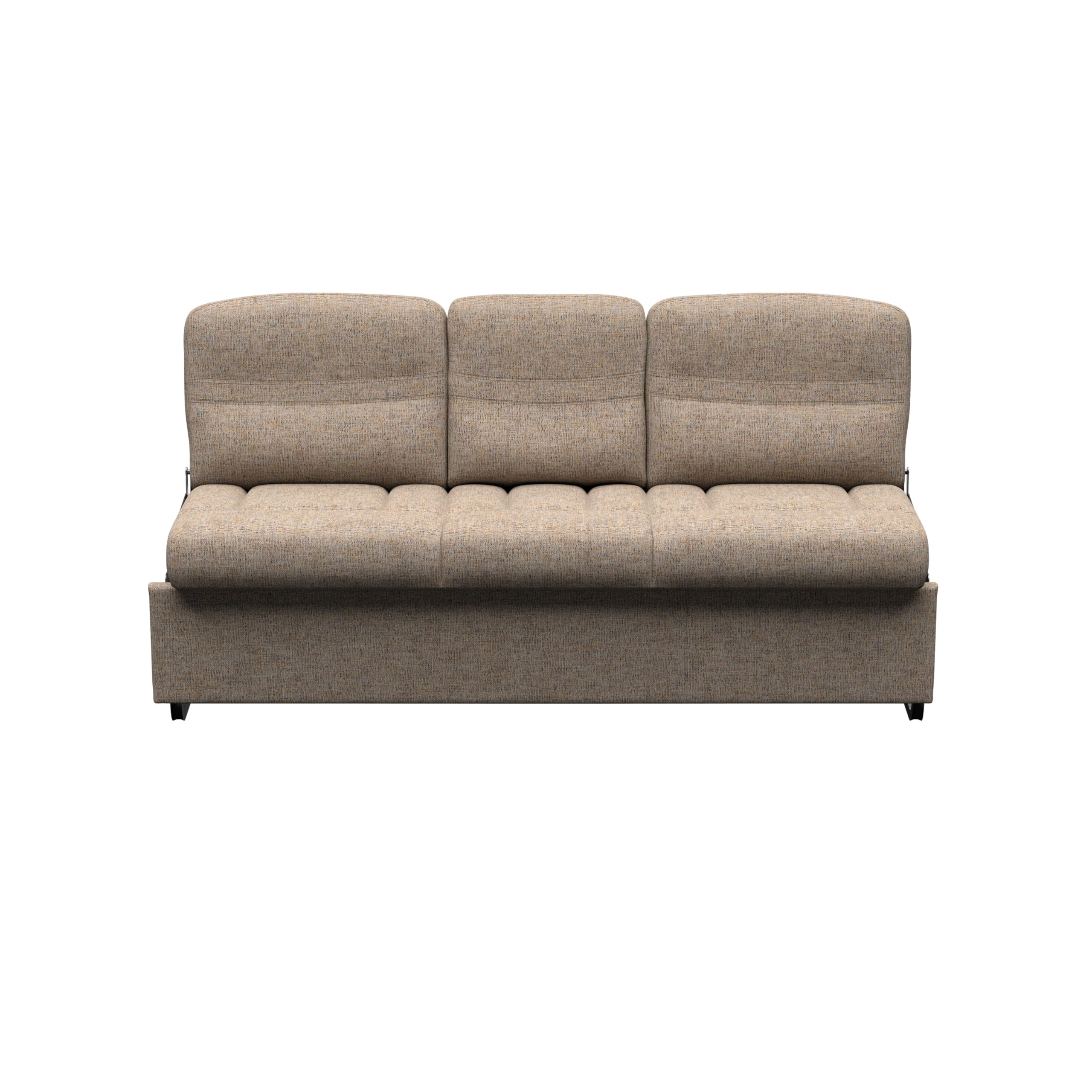 Dellmead RV Jackknife Sleeper Sofa Thomas Payne Signature 68" with Matching Kickboard, Easy Transition, High-Density Foam Cushioning, Fold-Down Center, Dual Cupholders - 2024044399