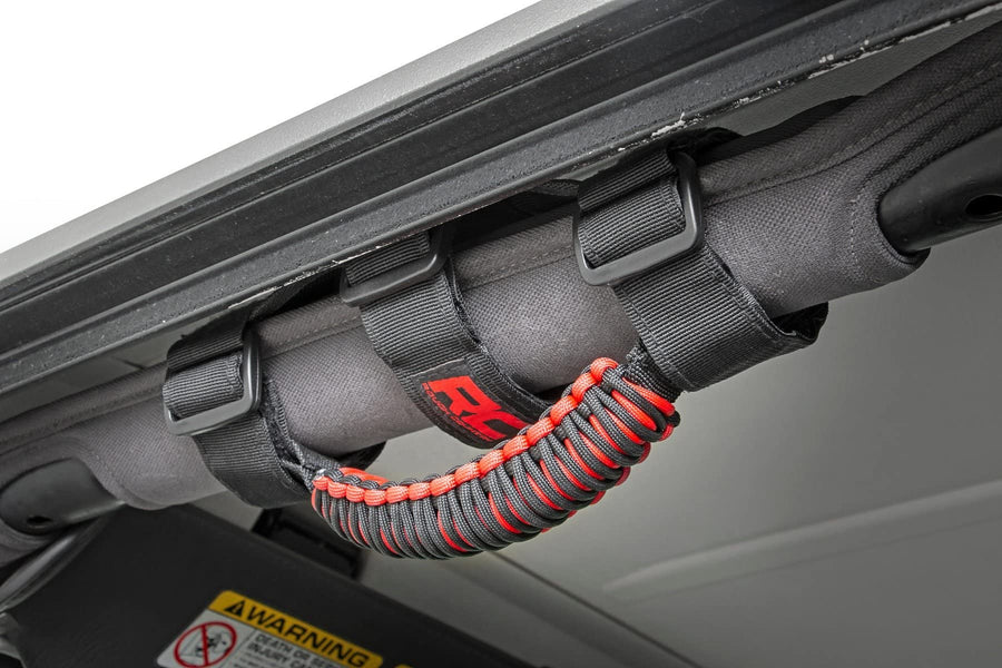 Rough Country Universal Corded Roll Bar Grab Handles - 117610 Black