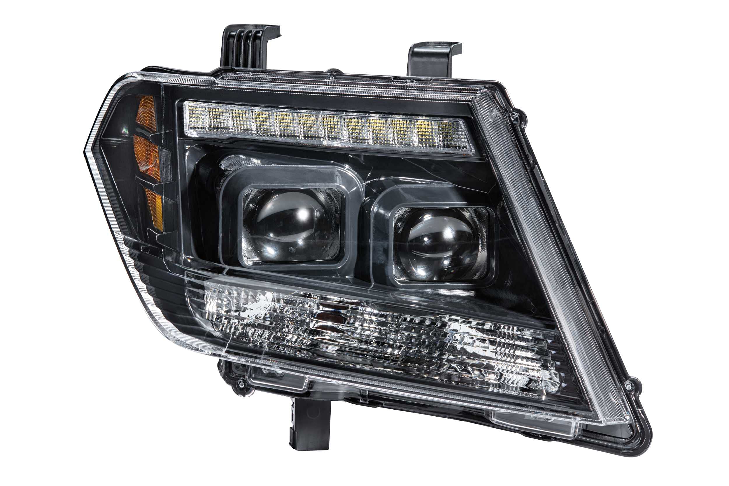 Morimoto XB LED Headlight Housing Upgrade, Fits 2009-2019 Nissan Frontier, Plug and Play Replacement, DOT Approved Assembly with LED Headlights (High/Low), DRLs, & UV Coated Lenses (1x LF475)
