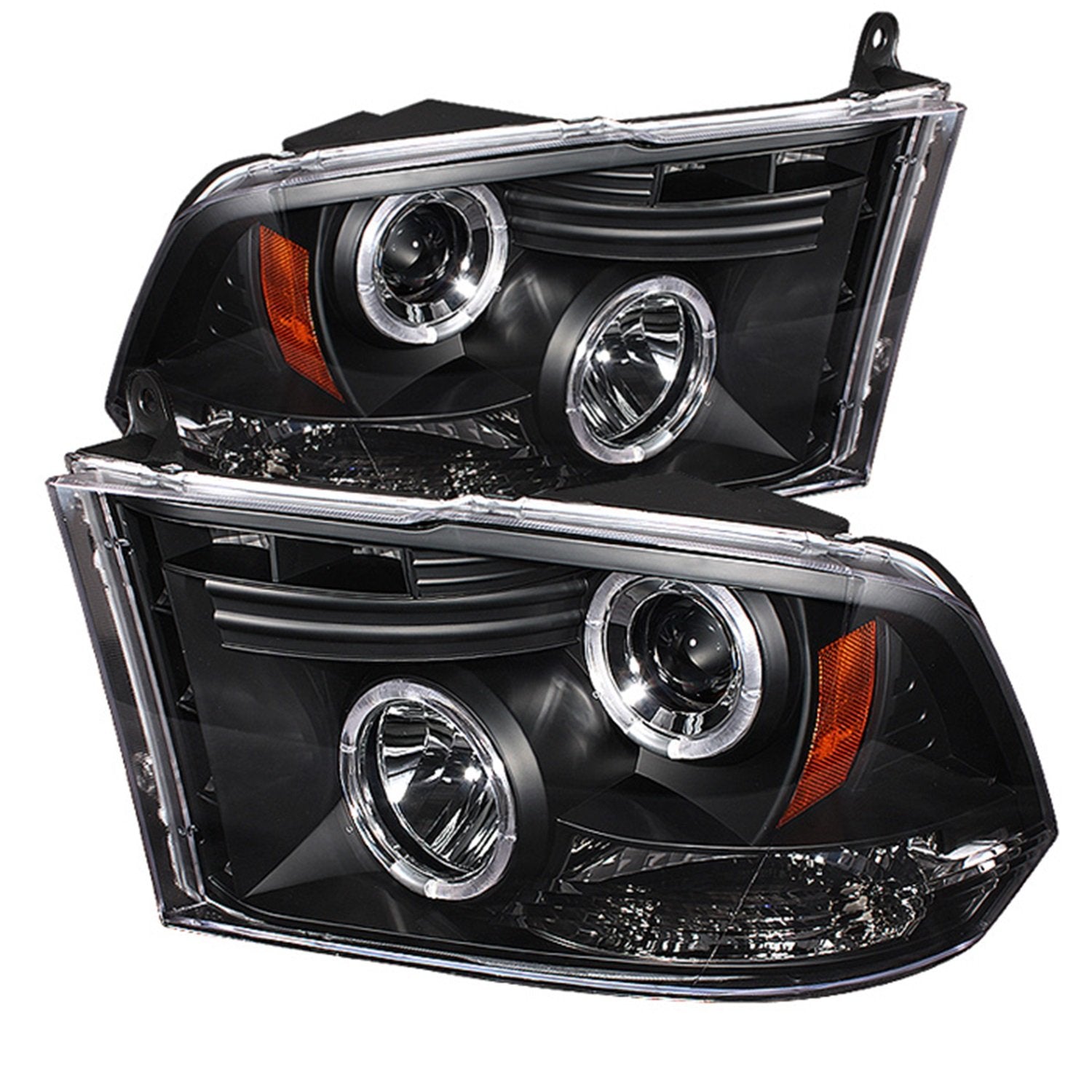 Halogen LED Projector Headlight Spyder Auto Dodge Ram 1500 Black